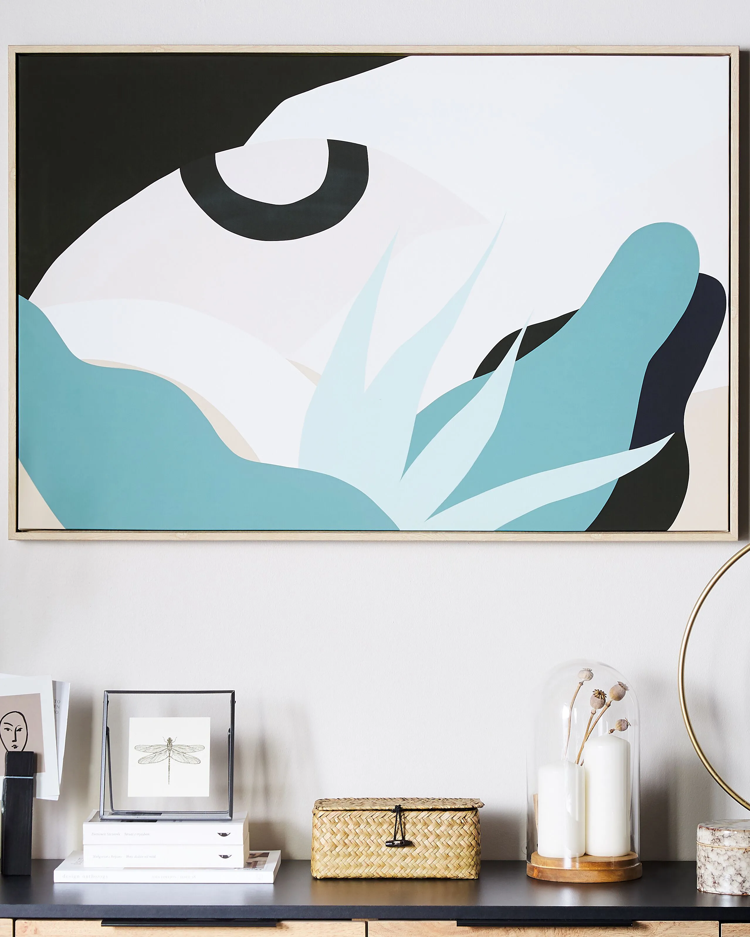 Canvas FORNEA Abstract Motif 63 x 99 cm Multicolour