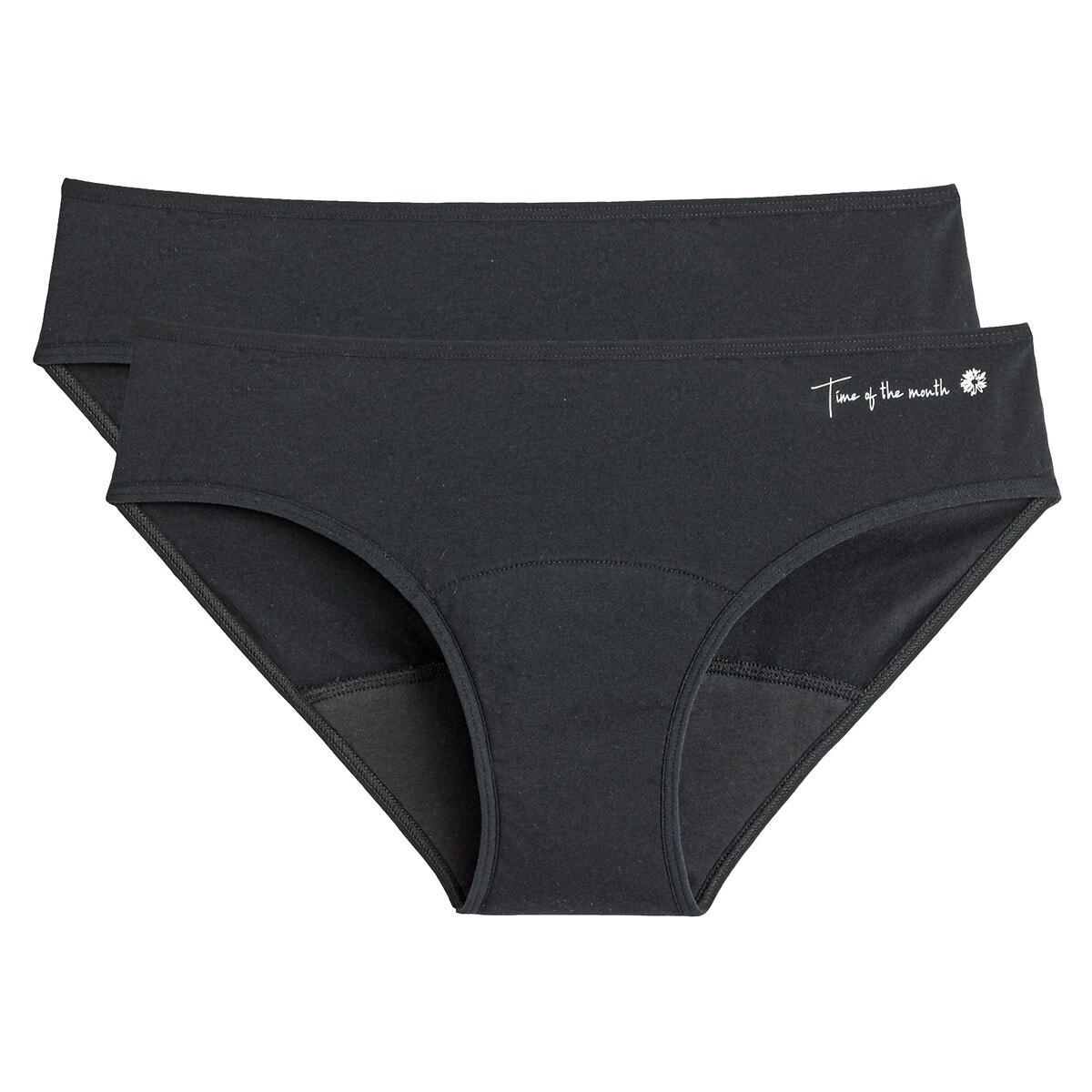 Lot de 2 culottes menstruelles, flux moyen