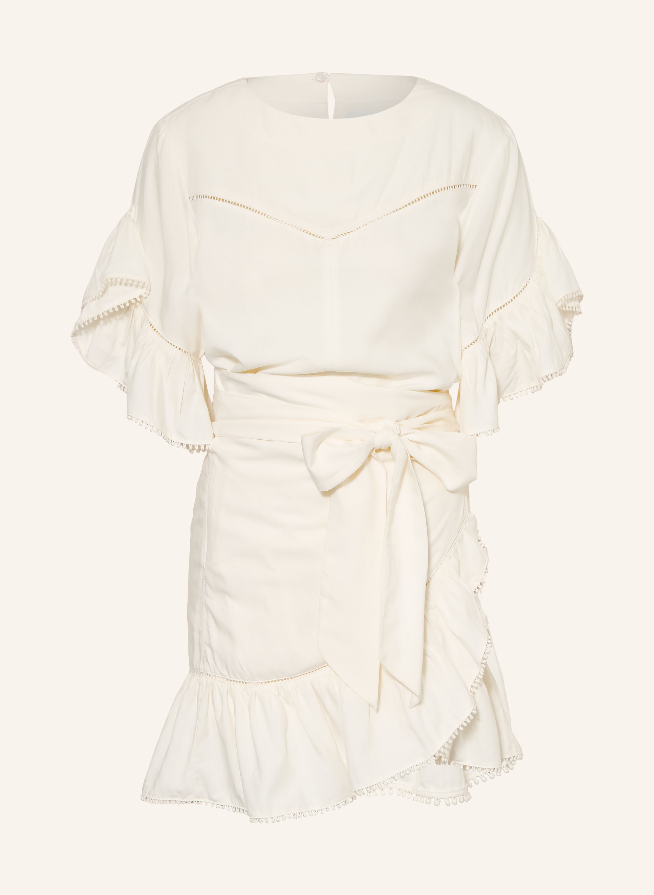 MARANT ÉTOILE Kleid MELICIA in Wickeloptik mit Rüschen