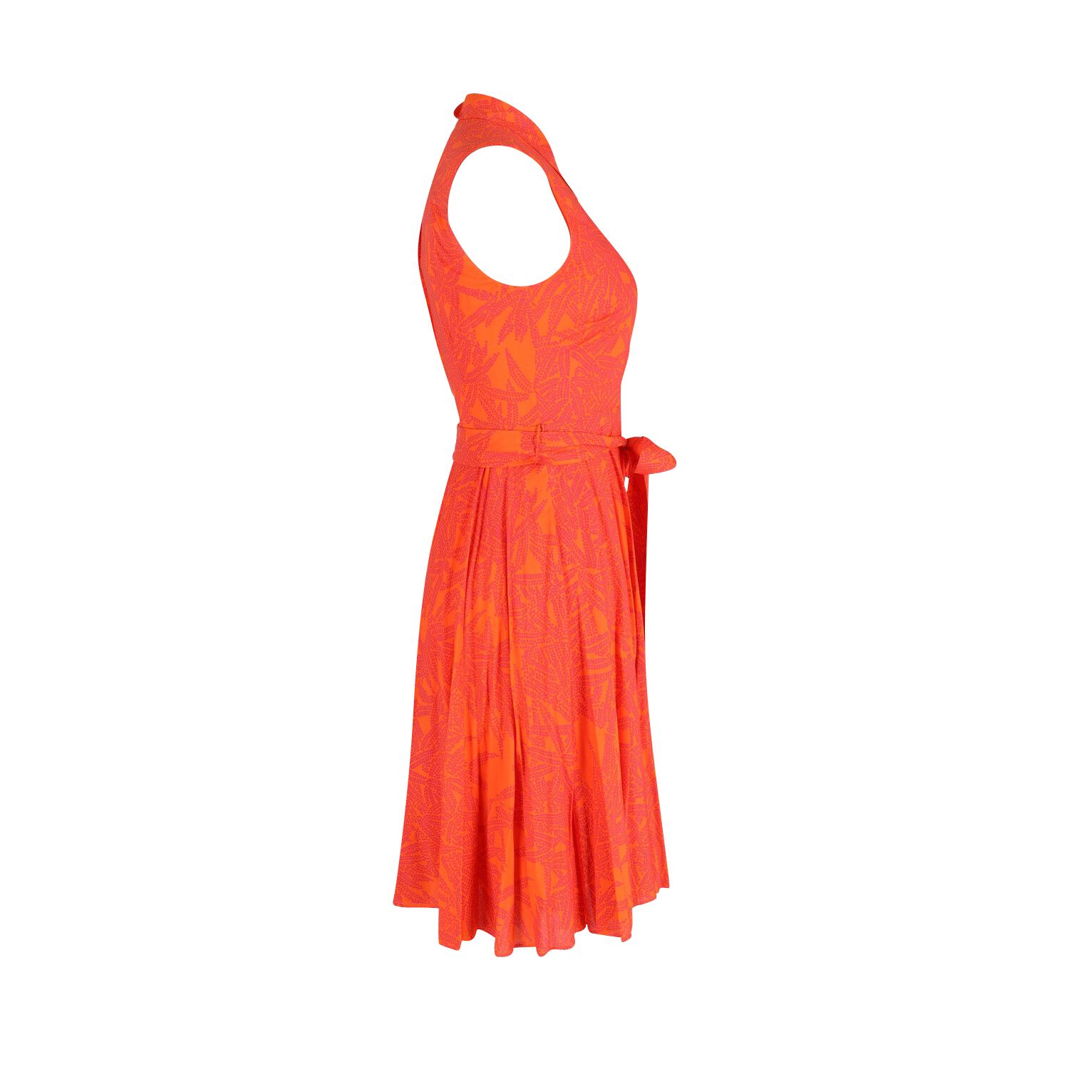 Diane Von Furstenberg Preloved Harmony Lepic Dress in Orange Rayon