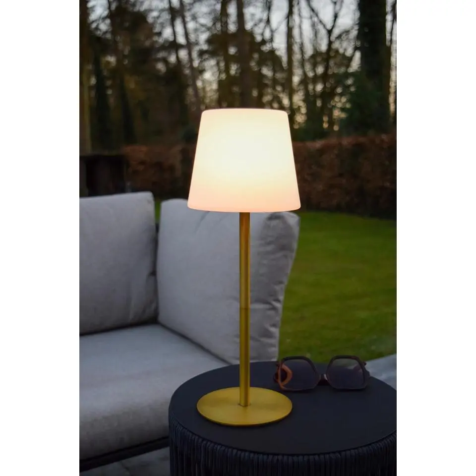 Lucide TYON Tafellamp - Mat Goud / Messing