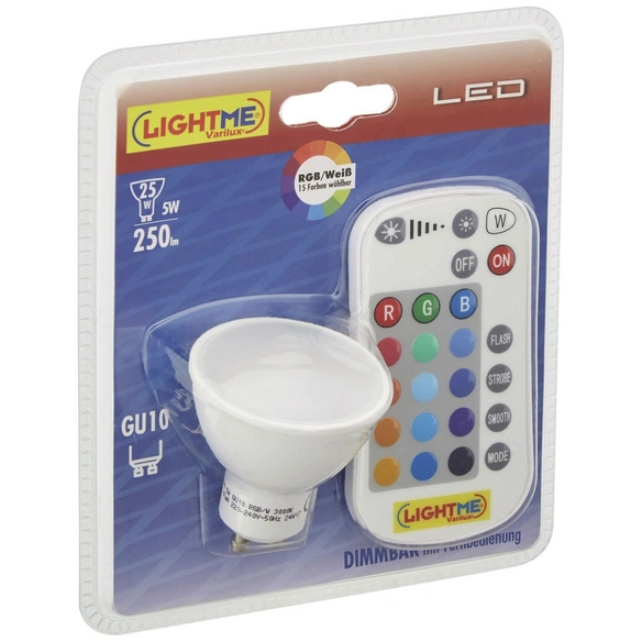 LED-Leuchtmittel »Varilux®«, 5 W, GU10, 3000 K, warmweiß/rot/grün/blau, 250 lm