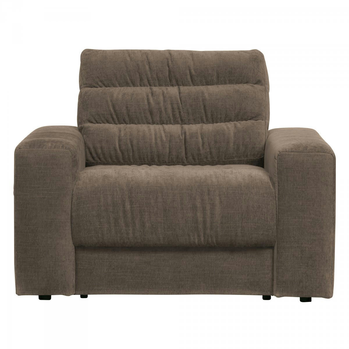 ROCK - Fauteuil moderne en tissu marron