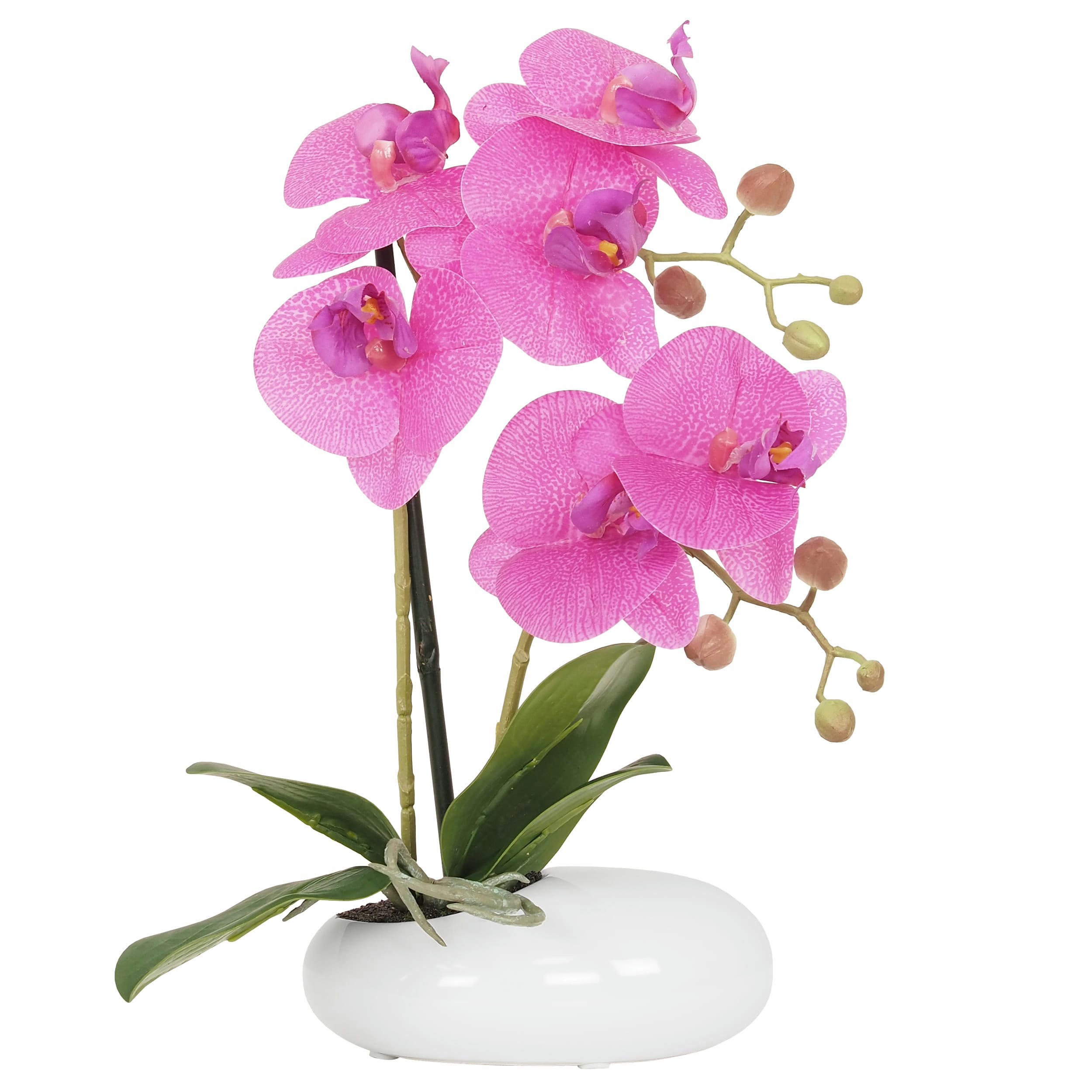 - Orchidées artificielles fuchsia 35cm