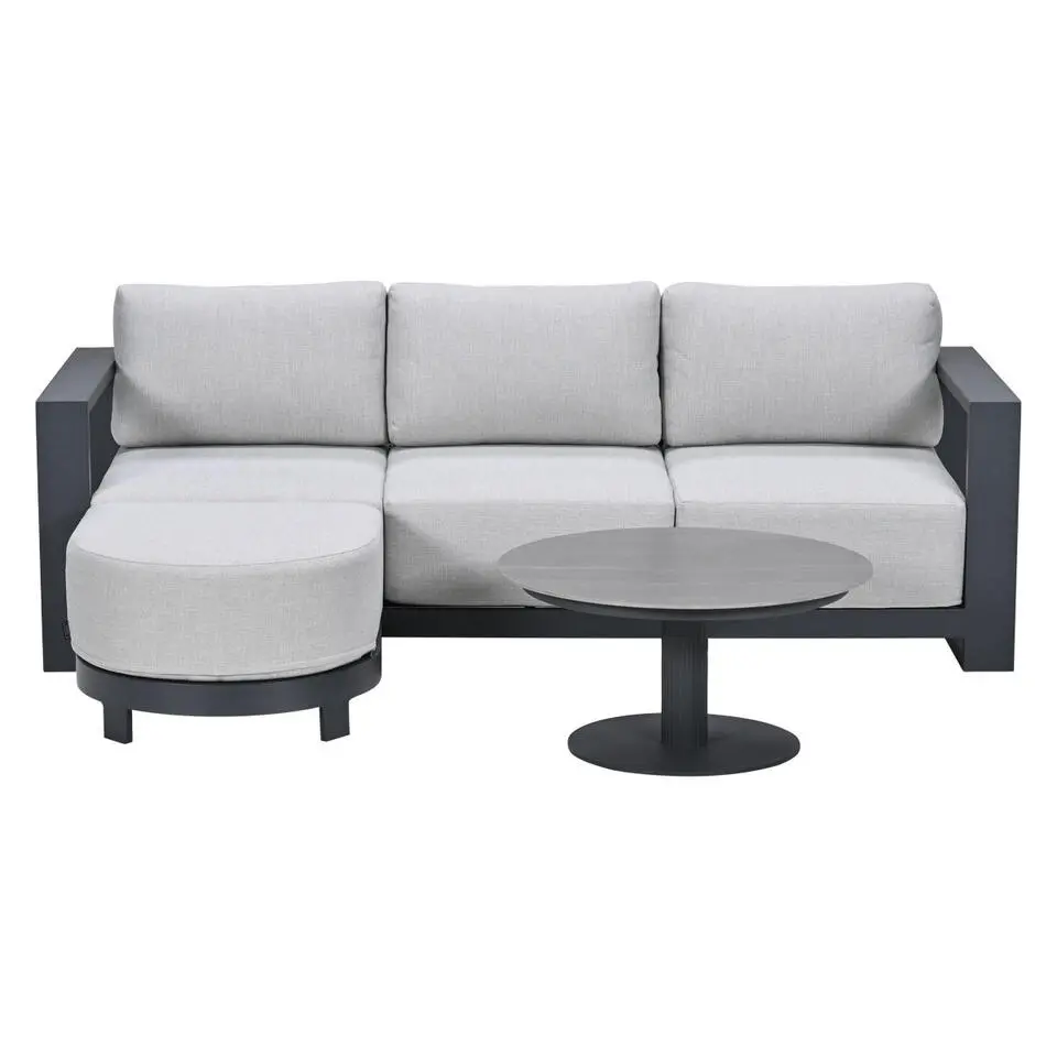 Garden Impressions Malakka loungeset 3-delig - donker grijs