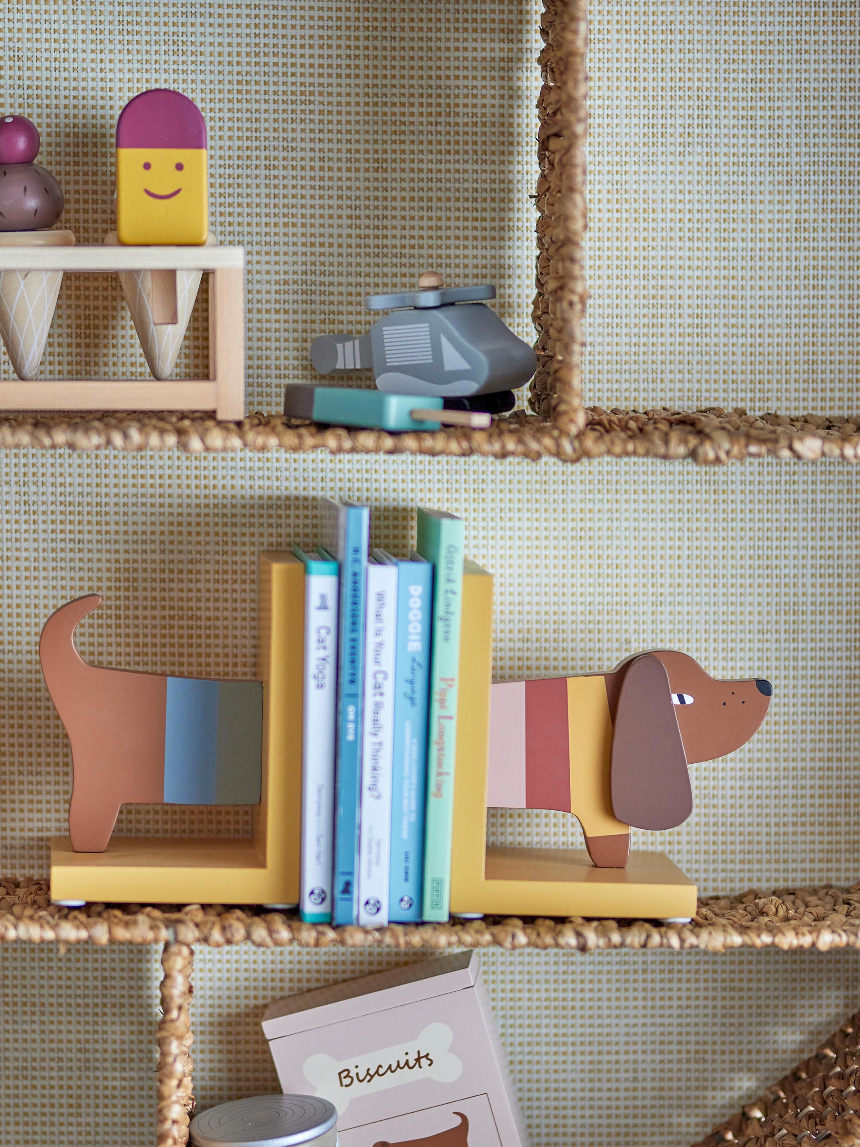 Buchstützen Charlie aus Holz, 2er-Set