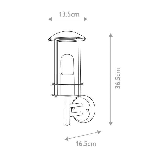 Kinkiet zewnętrznystal nierdzewna Bruges 1xE27x60W IP44 Elstead