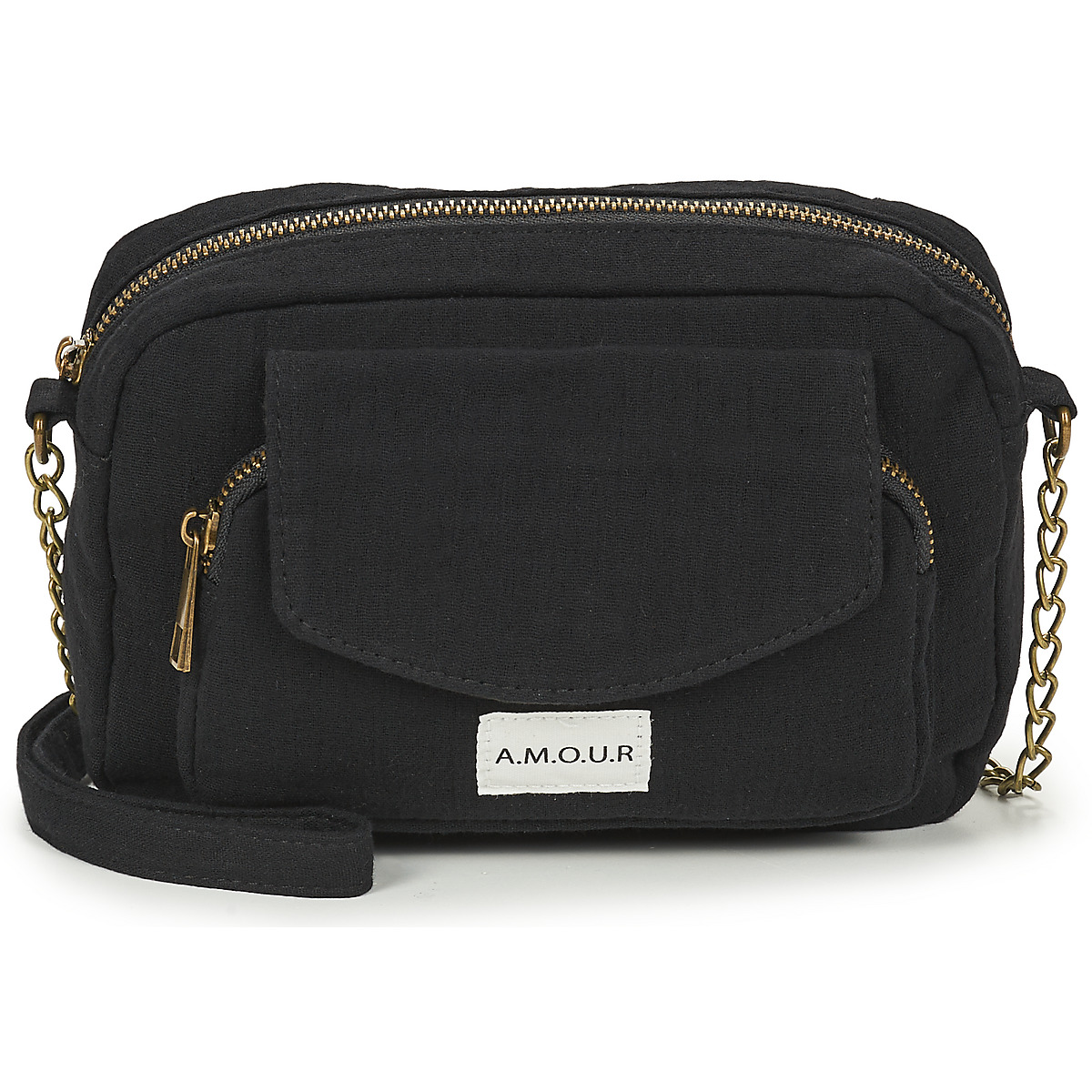 Pieces - PCJOLINE QUOTE CROSS BODY - Black