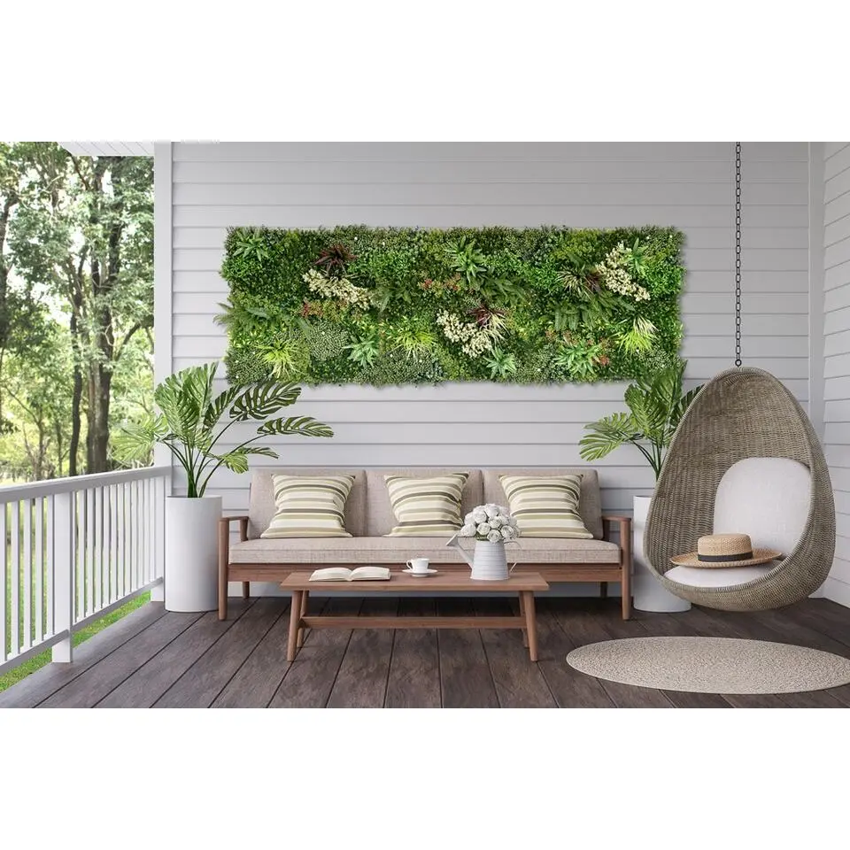 Kunsthaag wandpaneel - Mix blad B - 100x100 cm