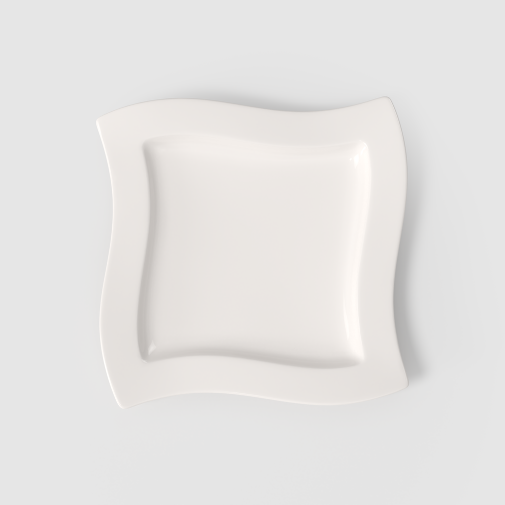 NewWave Dinner plate - White, 10.7'' x 10.7'', Premium Porcelain