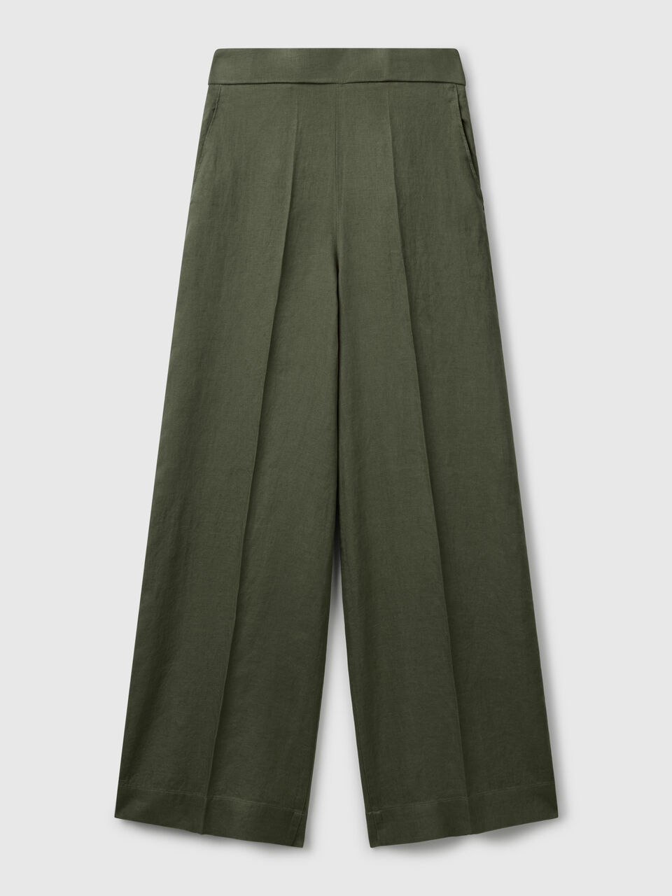 Palazzo trousers in 100% linen