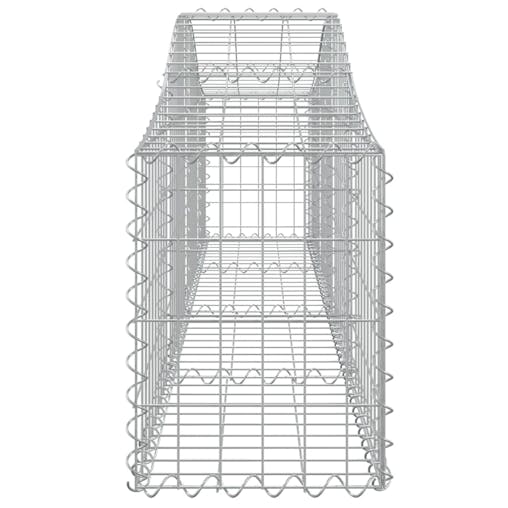 NNEVL Arched Gabion Baskets 3 pcs 200x30x40/60 cm Galvanised Iron