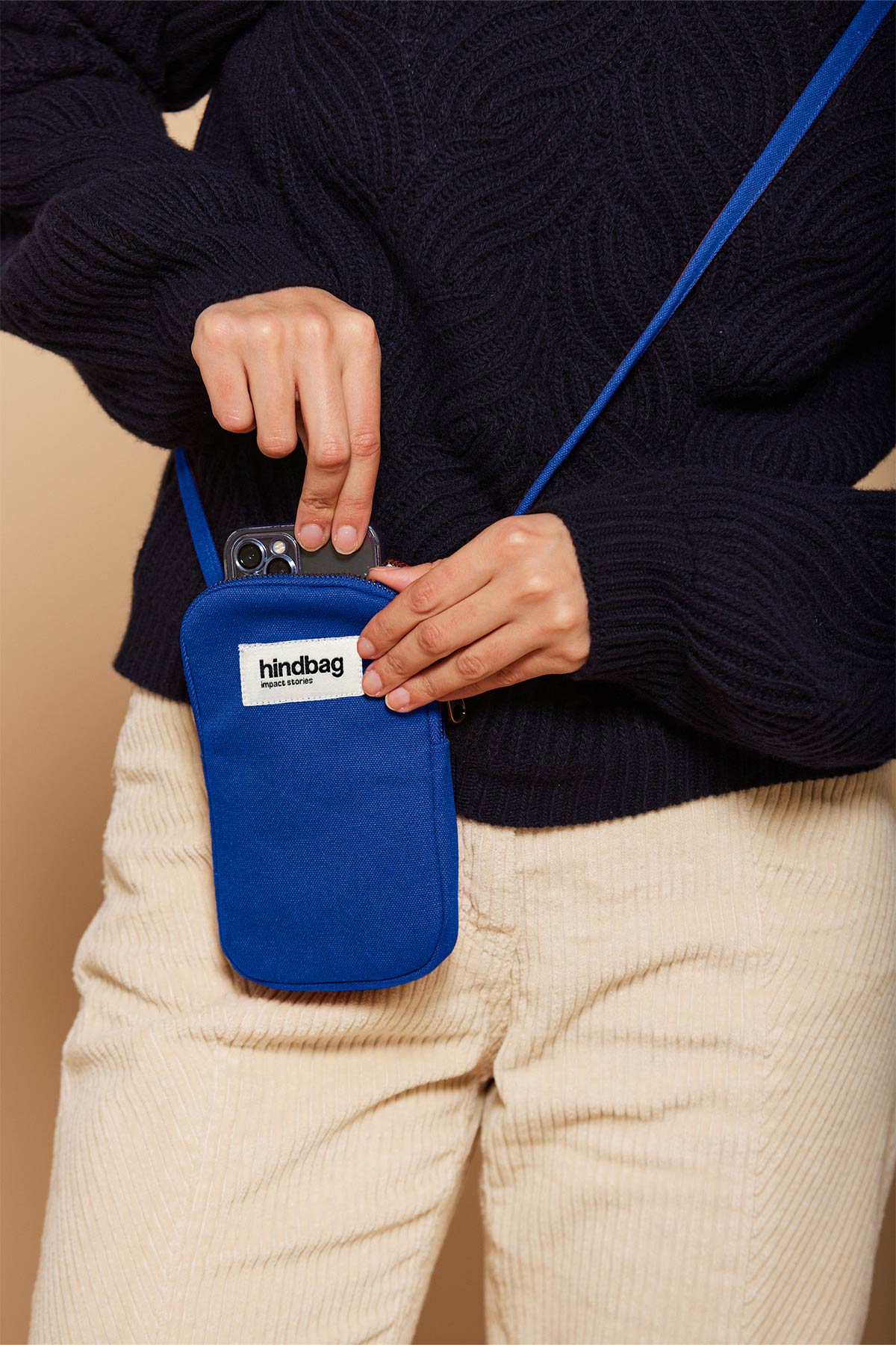 Pochette téléphone Bill Bleu électrique