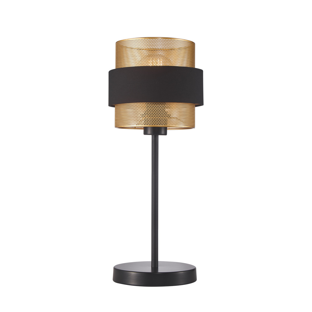 Lampa stołowaczarno-złota BANS 1xE27x40W wys:44cm Italux