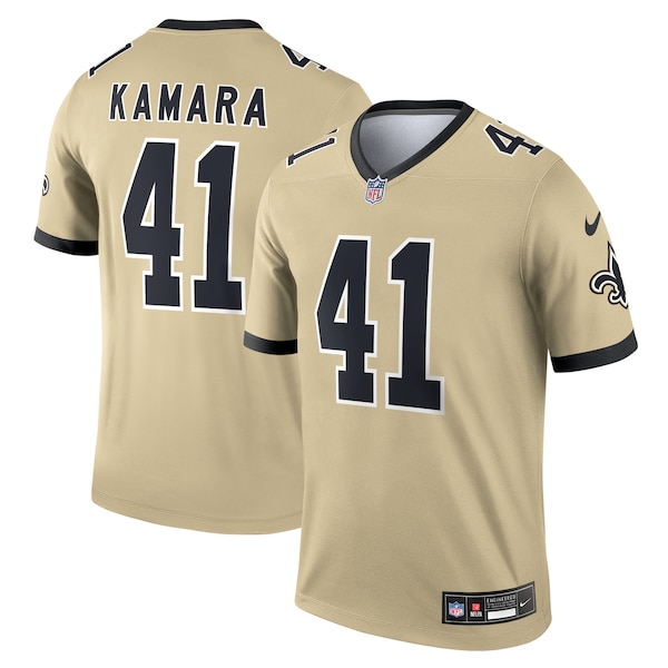 Alvin Kamara New Orleans Saints Nike Gameday Golds Alternate Legend Player Performance Top - Gold