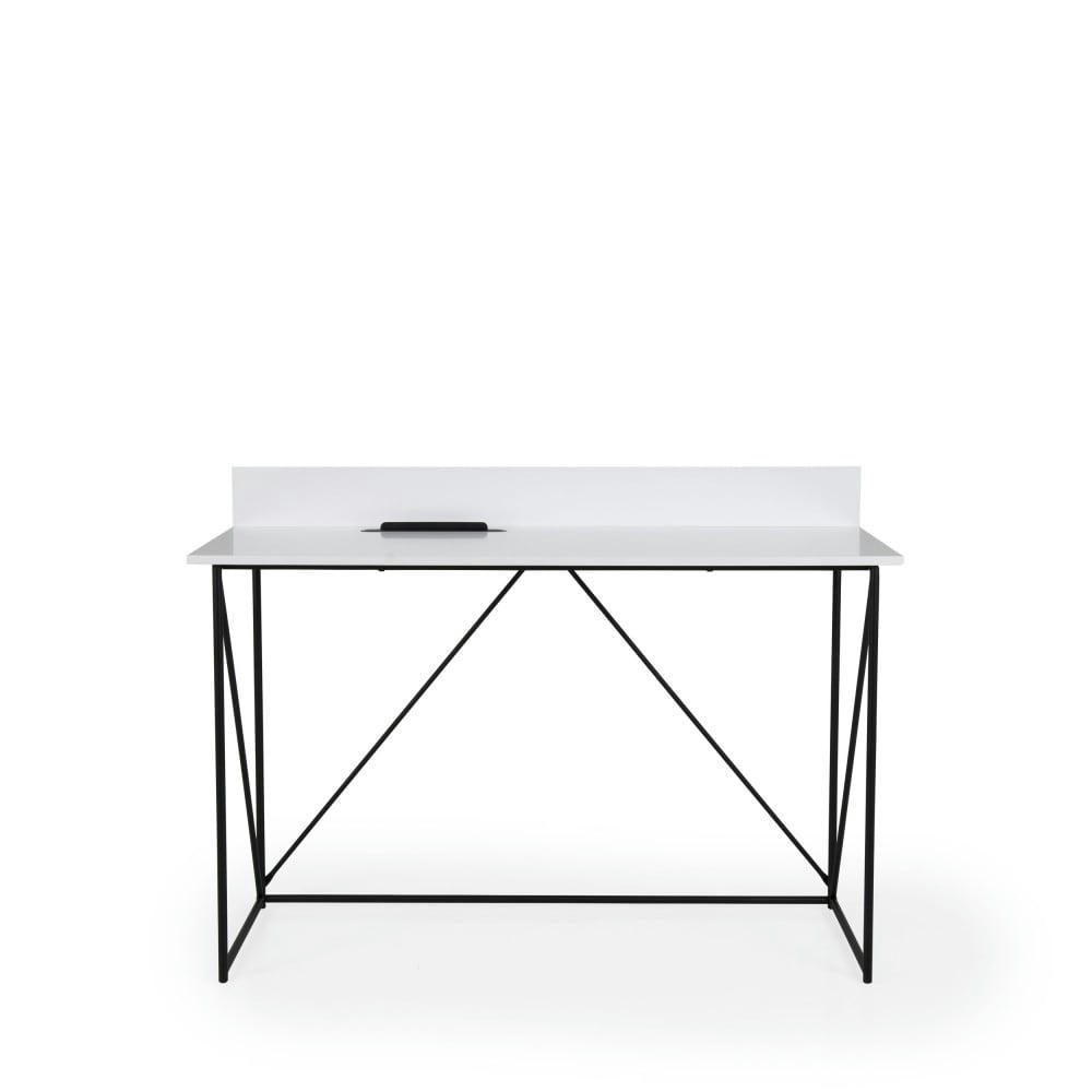 TELL - Bureau en bois L120cm blanc