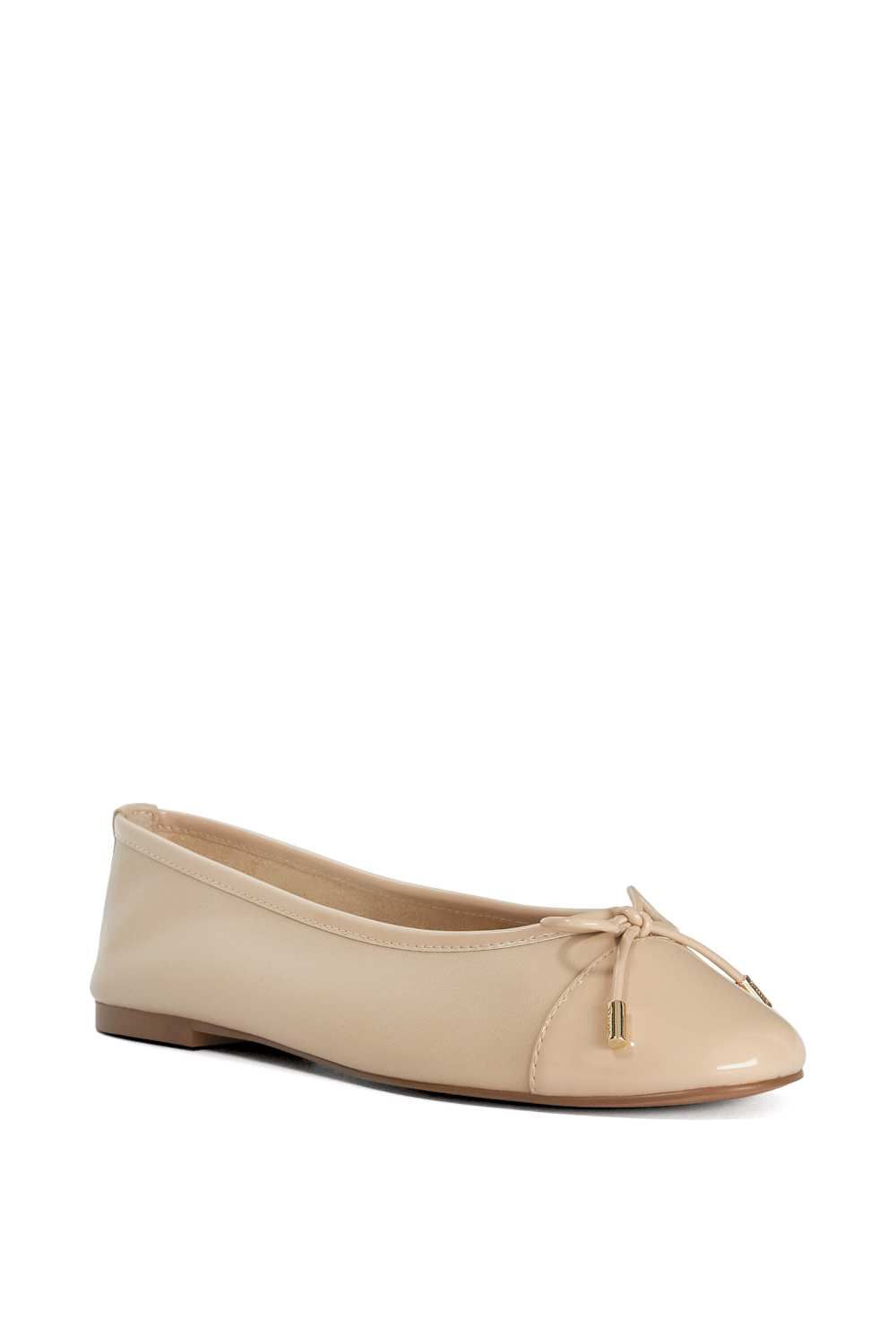 Dune London Haliah' Leather Ballet Pumps