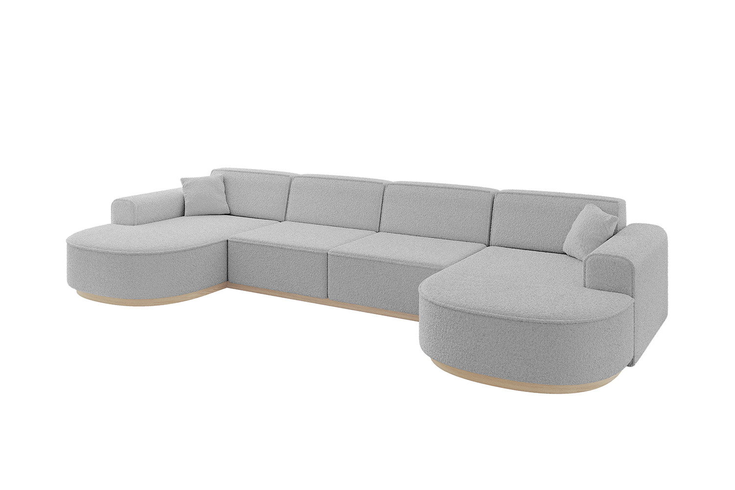 Narożnik uniwersalny bez funkcji spania MARI-U2-v1 388x171x83 cm Jasnoszary
