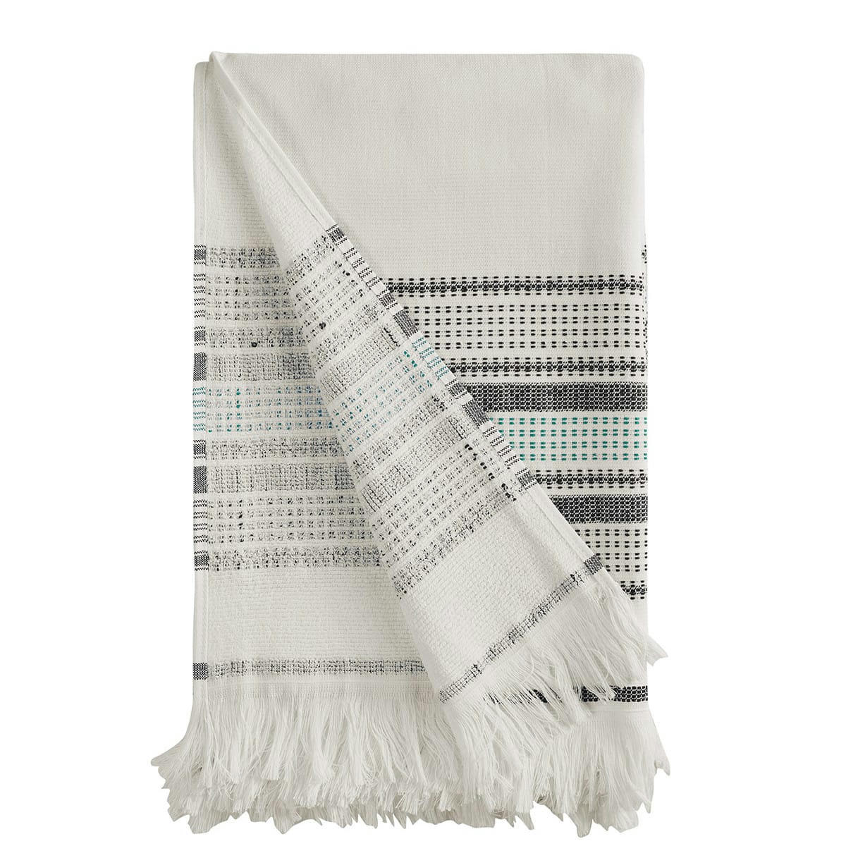 BODRUM - Fouta en coton Ecru 100x180 cm