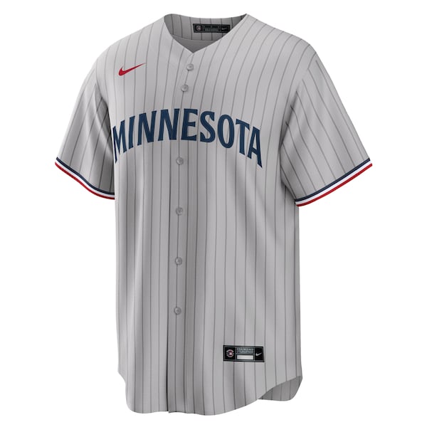 Minnesota Twins Nike Road Replica Team Jersey - Gray
