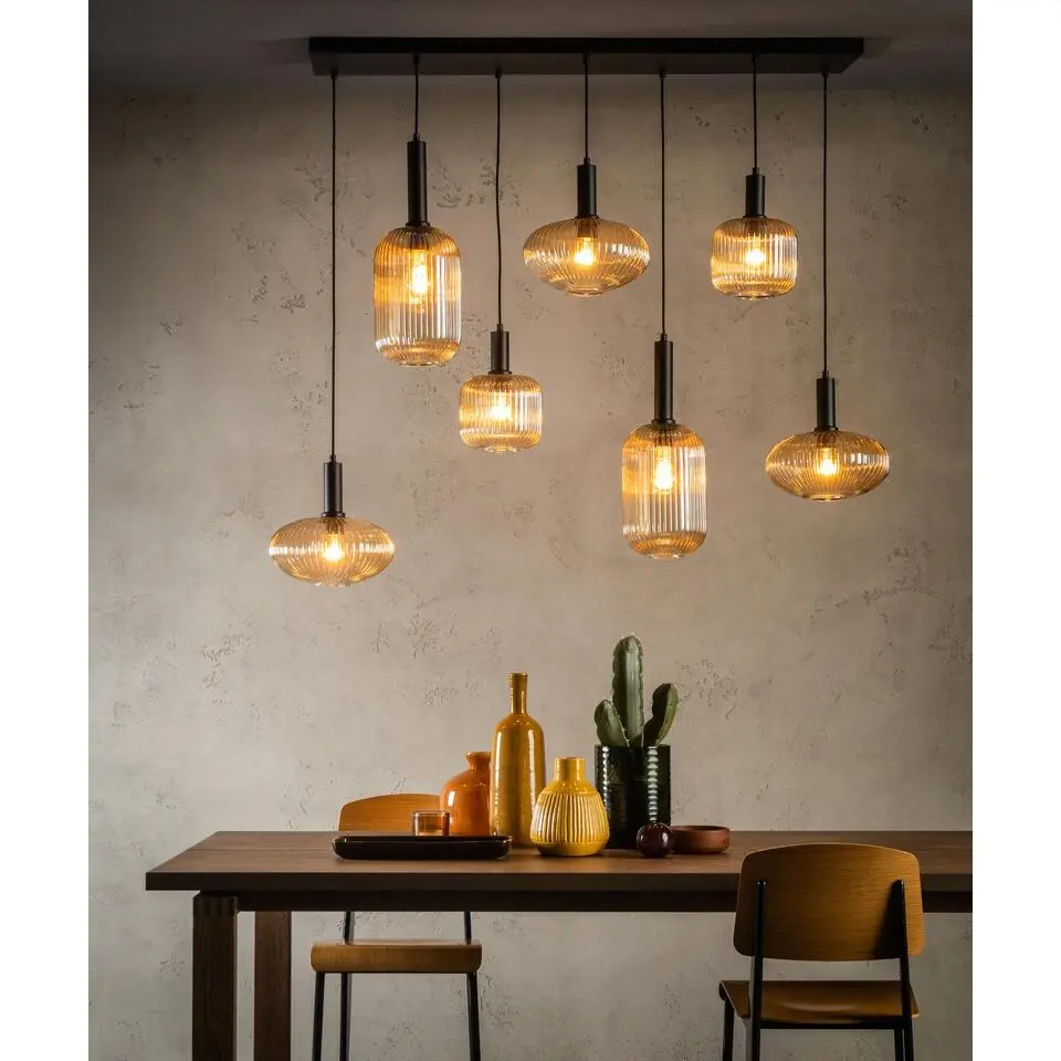 Lucide MALOTO Hanglamp - Amber
