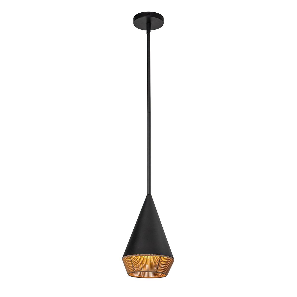 Lampa wisząca matowy czarno-beżowa DAPHNE 1xE27x60W Alora Mood