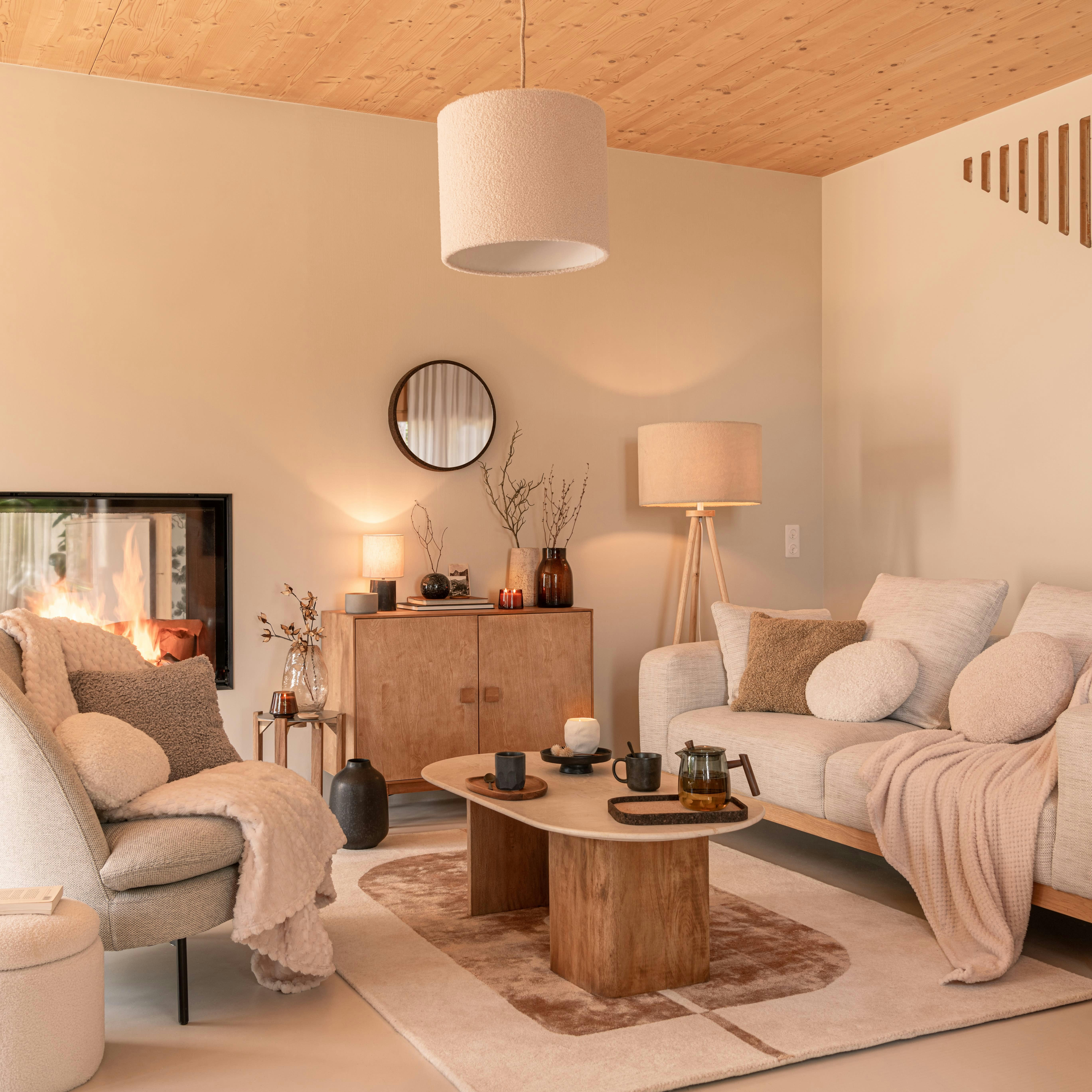 Ikaria - Vase en verre teinté marron H25