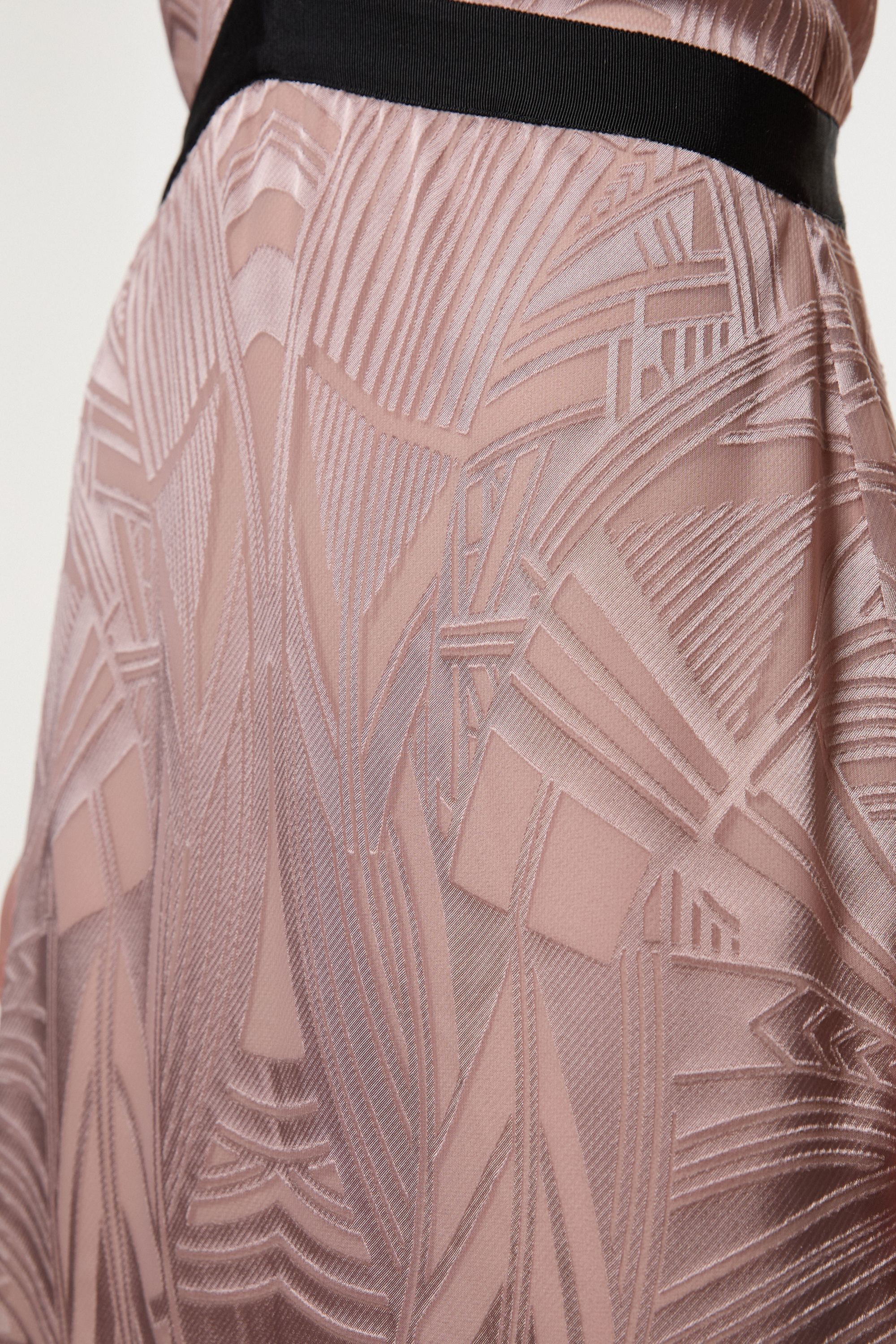 KarenMillen Amelia Graham Burnout Lace Up Detail Woven Column Dress