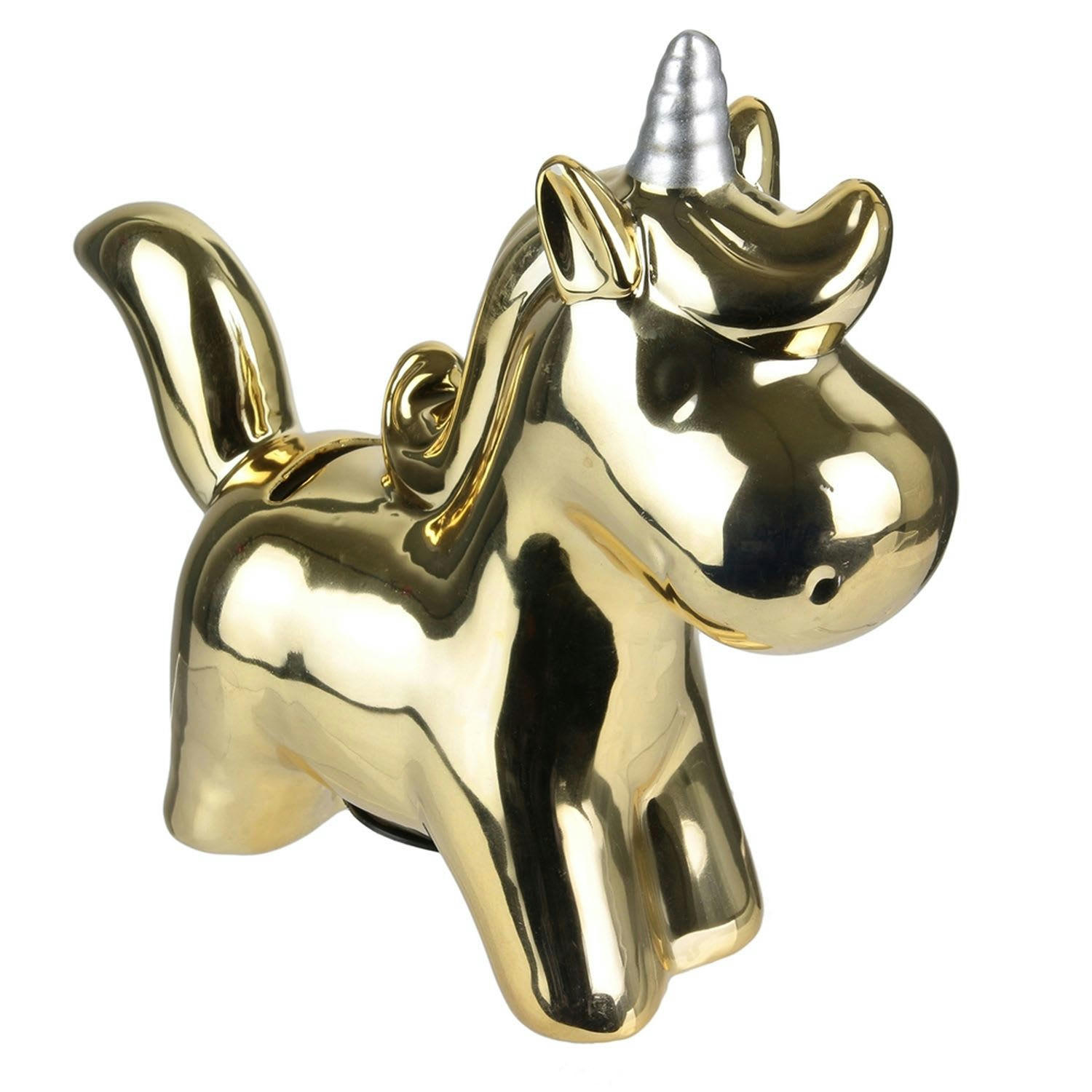 LICORNE - Tirelire enfant licorne doré