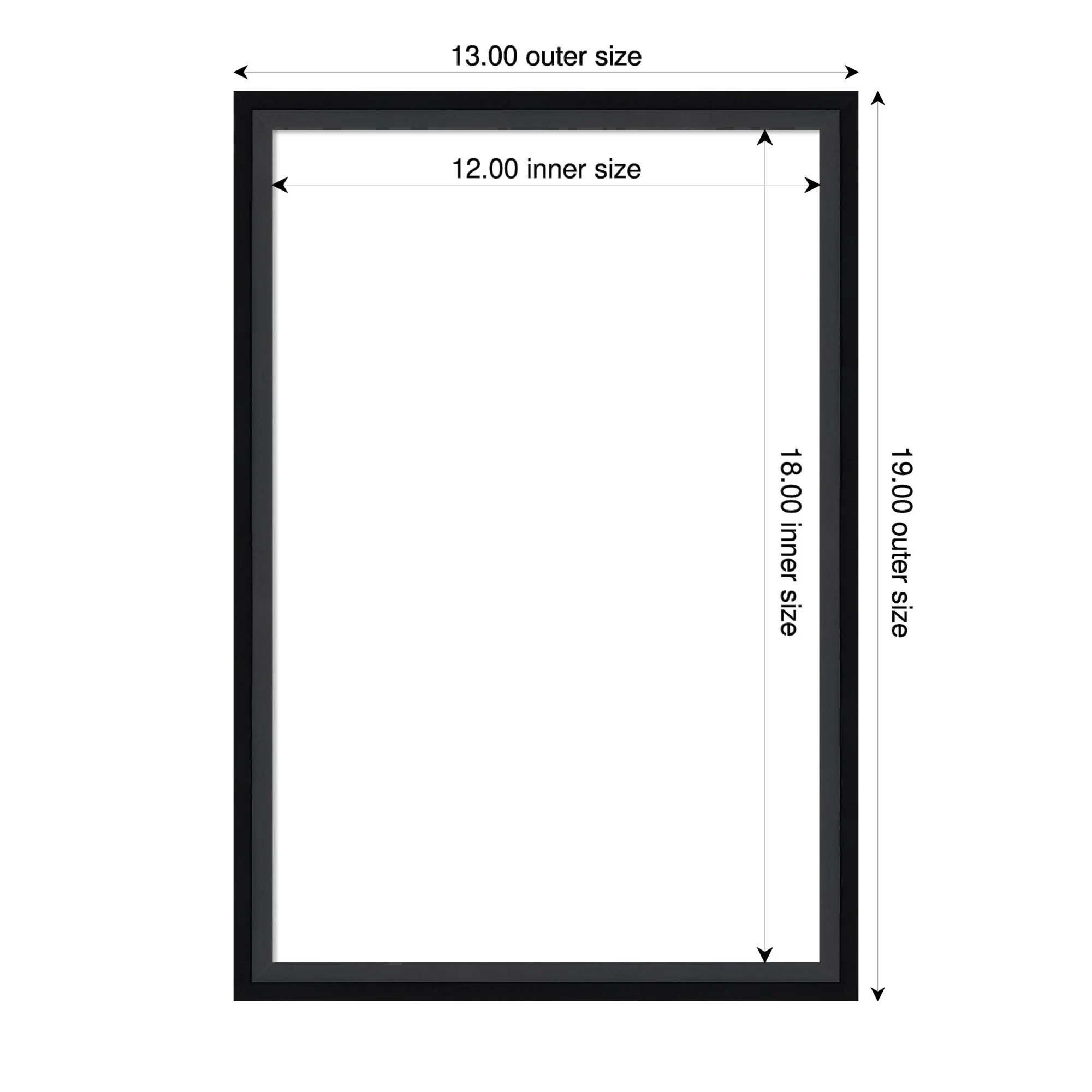 Amanti Art Lucie Black Framed Dry Erase Magnetic Board