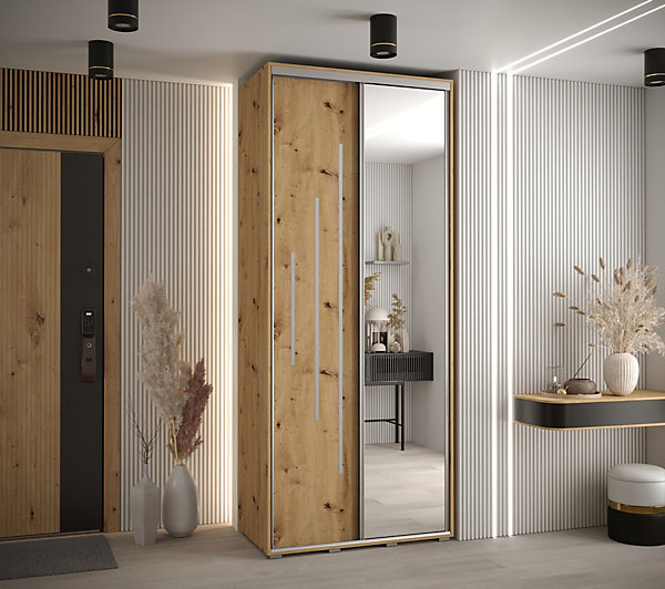 Armoire Davos 13 a portes coulissantes H. 235,2 x L. 120 x P. 60 2 portes