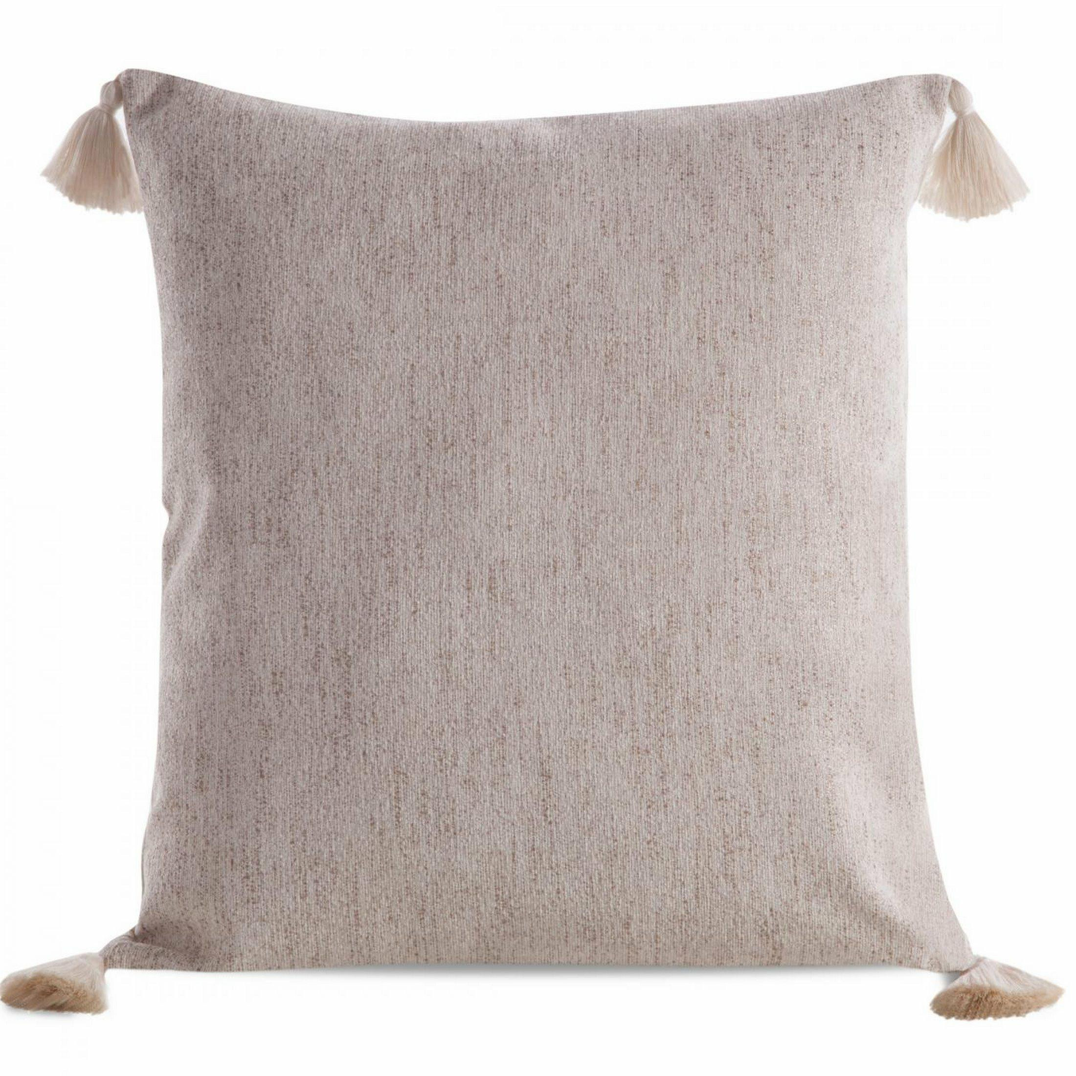 Poszewka boho na poduszkę LEVI 45x45 cm beżowa chwosty