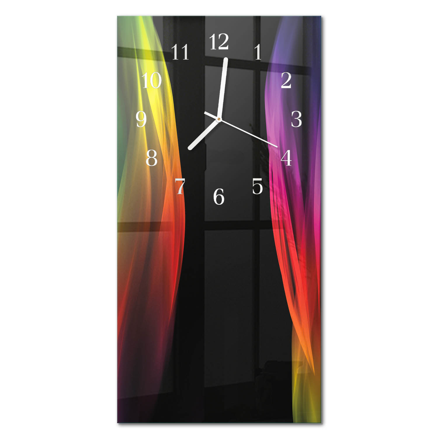Cichy zegar 30x60 Abstrakcja nowoczesny na ścianę