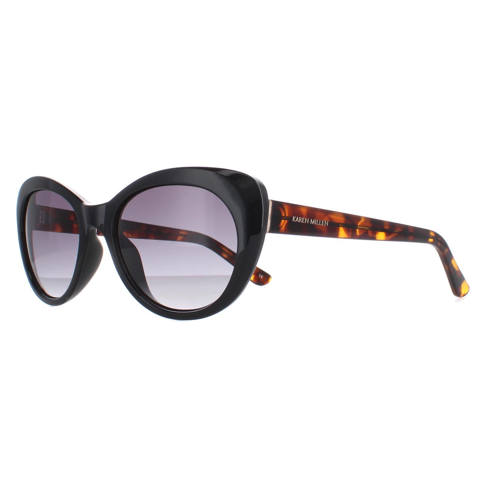 Karen Millen Cat Eye Black and Tortoiseshell Grey Gradient KM5024
