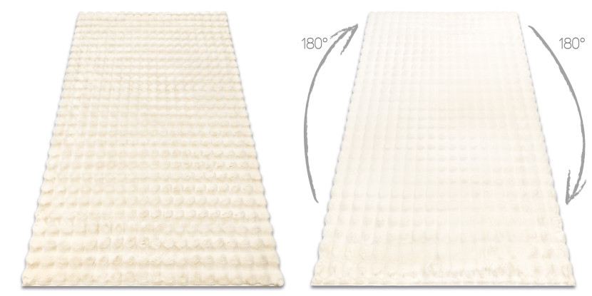 Dywan BUBBLE kość słoniowa 12 IMITACJA FUTRA KRÓLIKA 60x100 cm