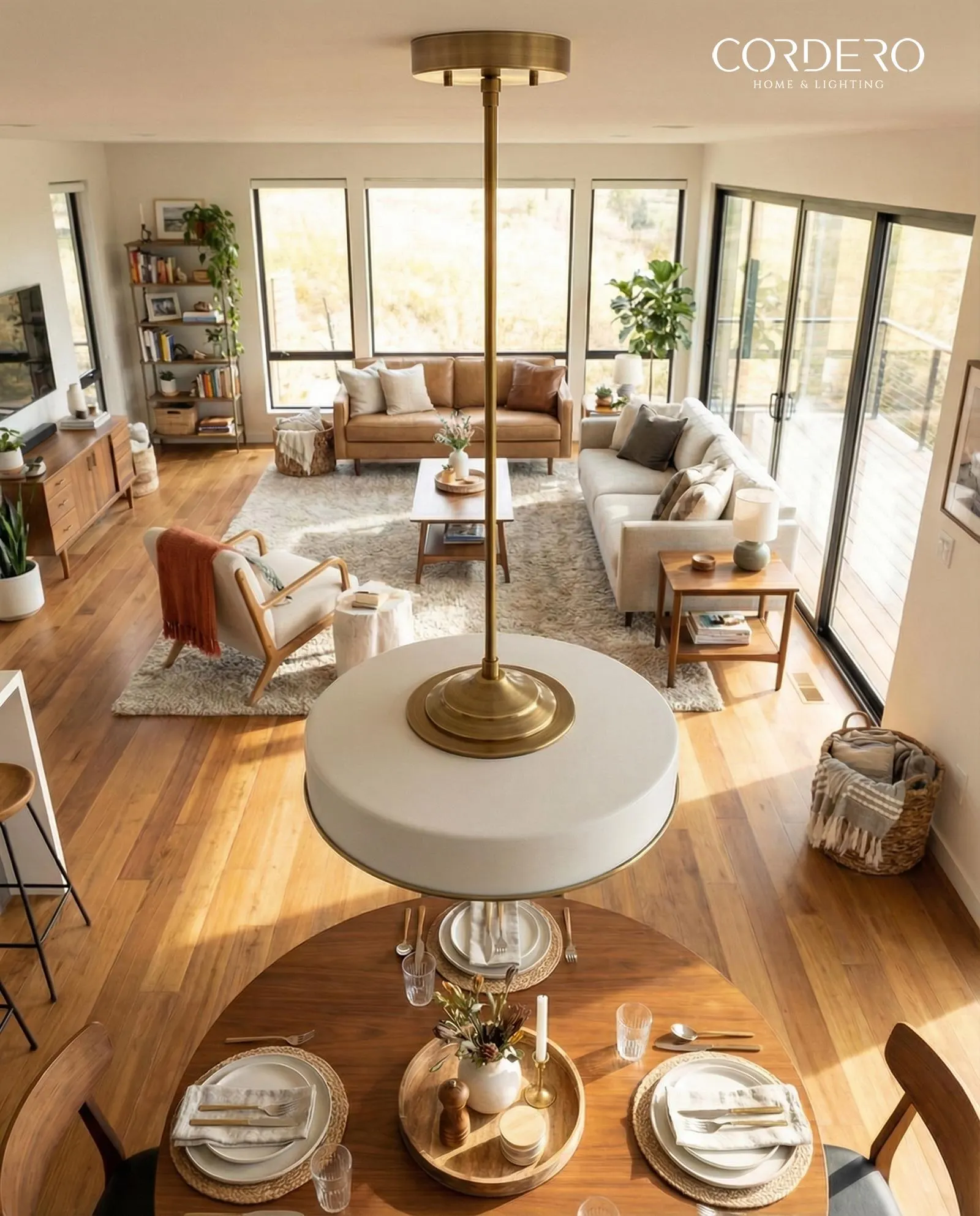 Solenne Slim Dome Pendant – Alabaster