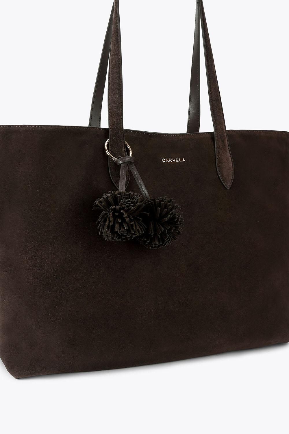 Carvela Pia Slouch Tote' Suede Bag