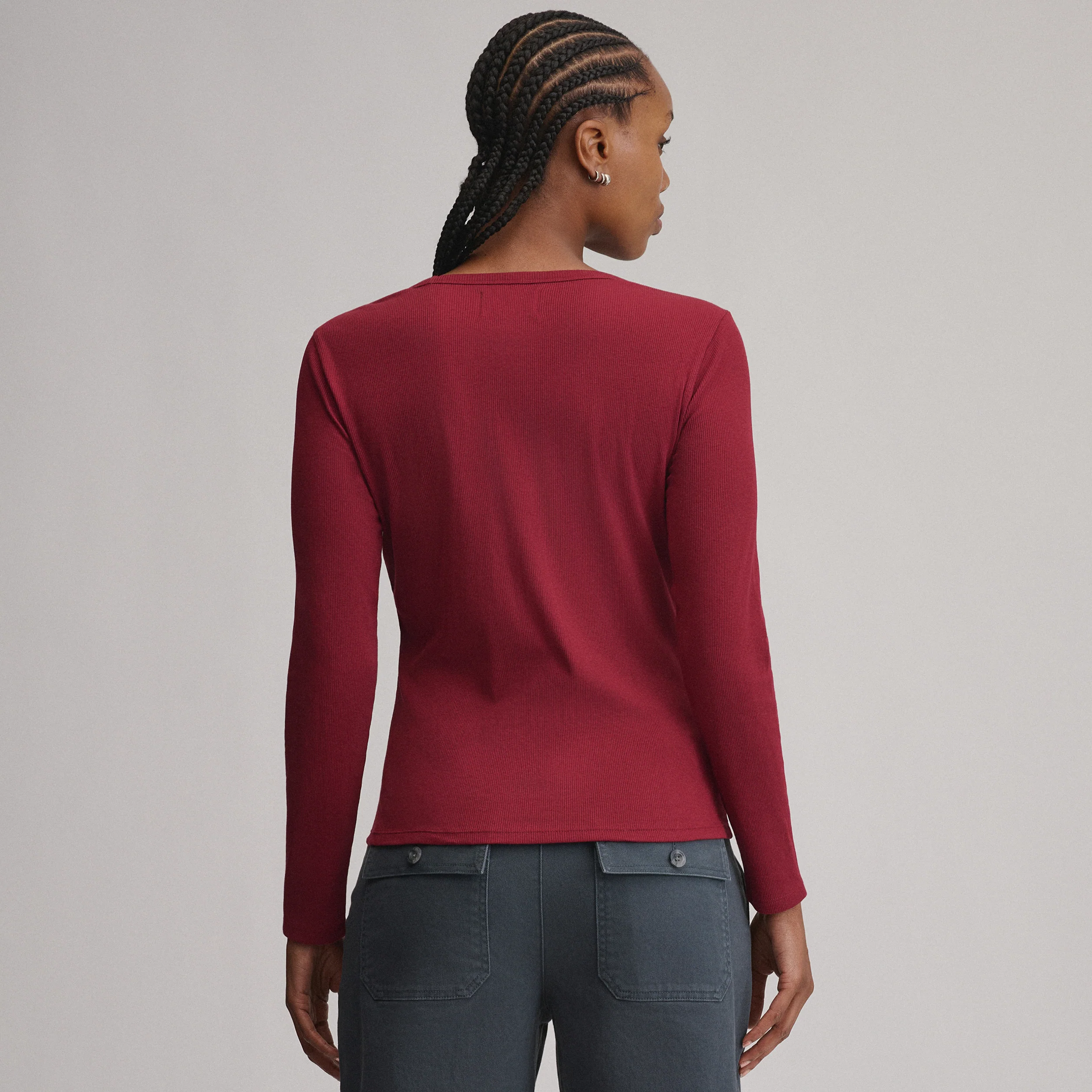 Women's Softline Rib Long-Sleeve Crew