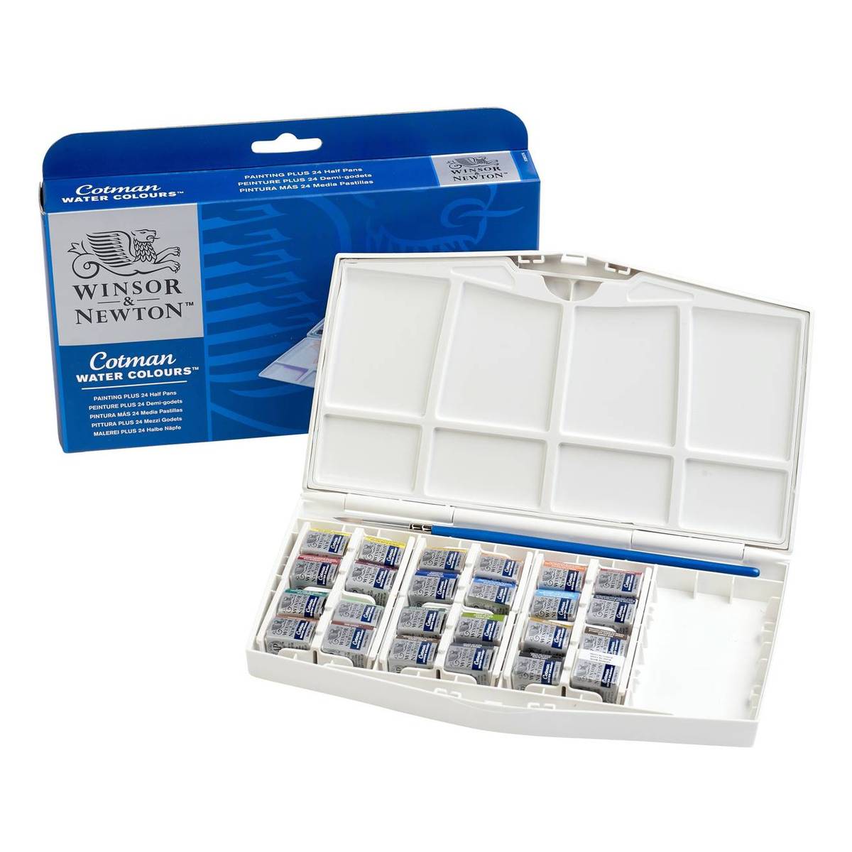 Winsor & Newton Cotman Painting Plus 24 Half Pan Set