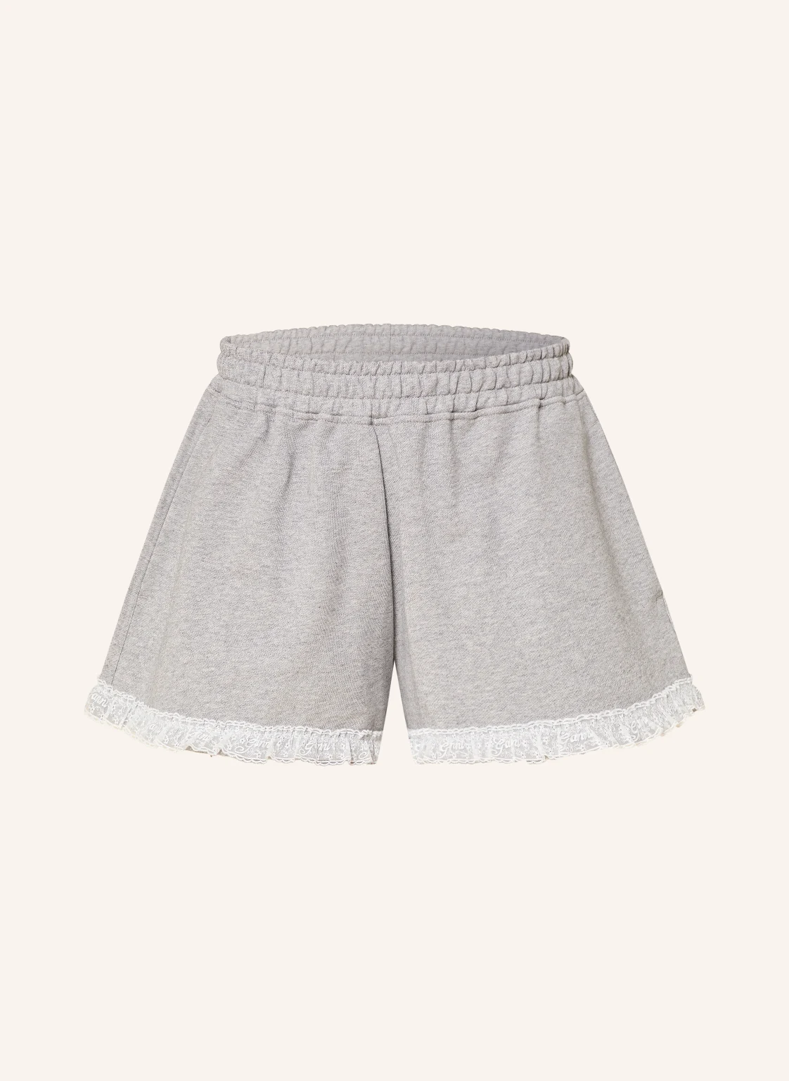 GANNI Sweatshorts ISOLI mit Spitze