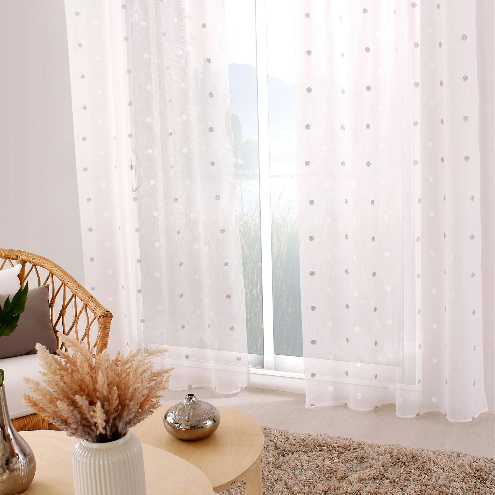 SMARTIES - Voilage sablé brodé 