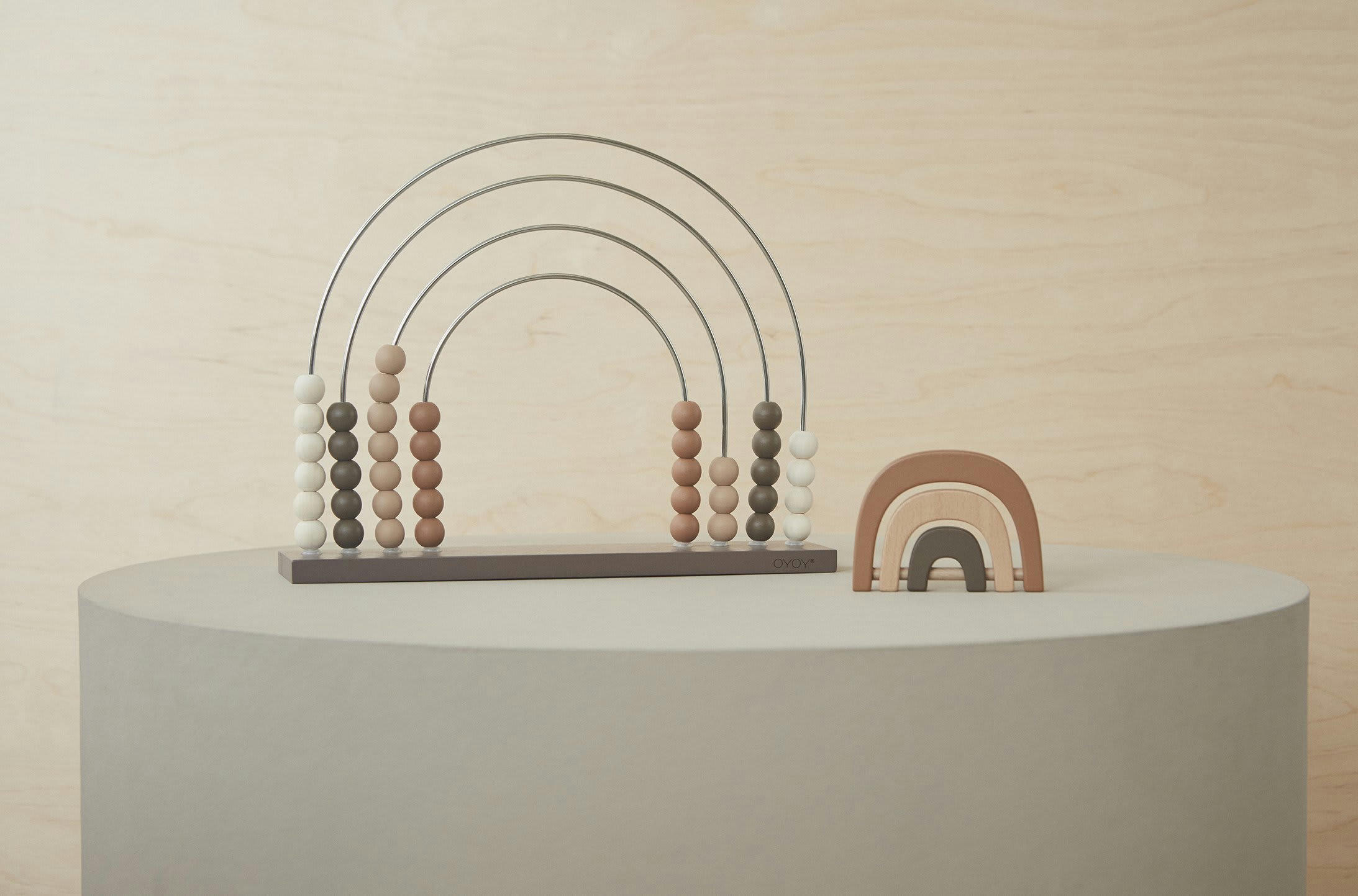 ABACUS - Boulier arc-en-ciel multicolore en bois et en métal H28,5x35,5x7,8cm