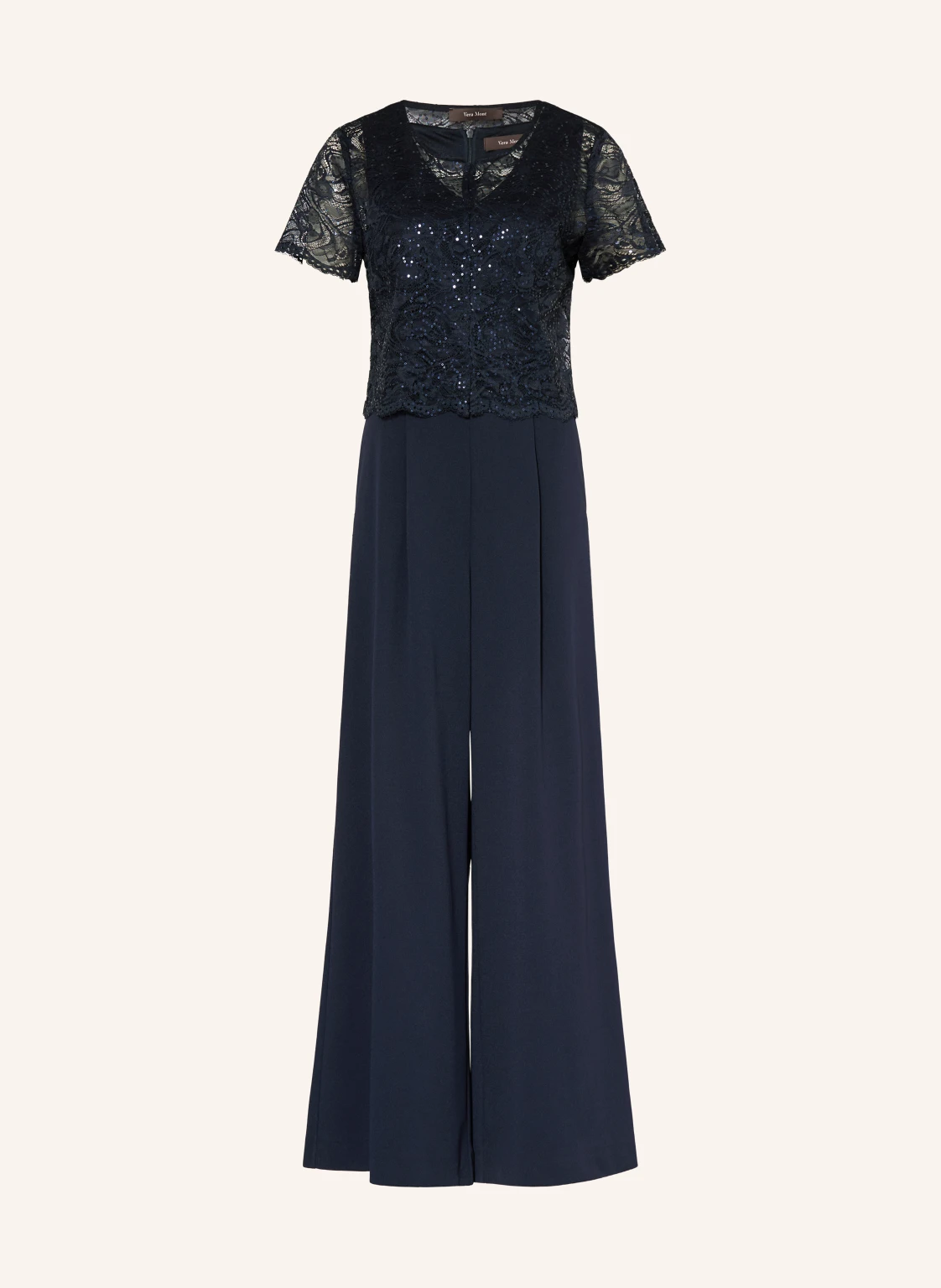 Vera Mont Set: Jumpsuit und Spitzenjacke mit Pailletten