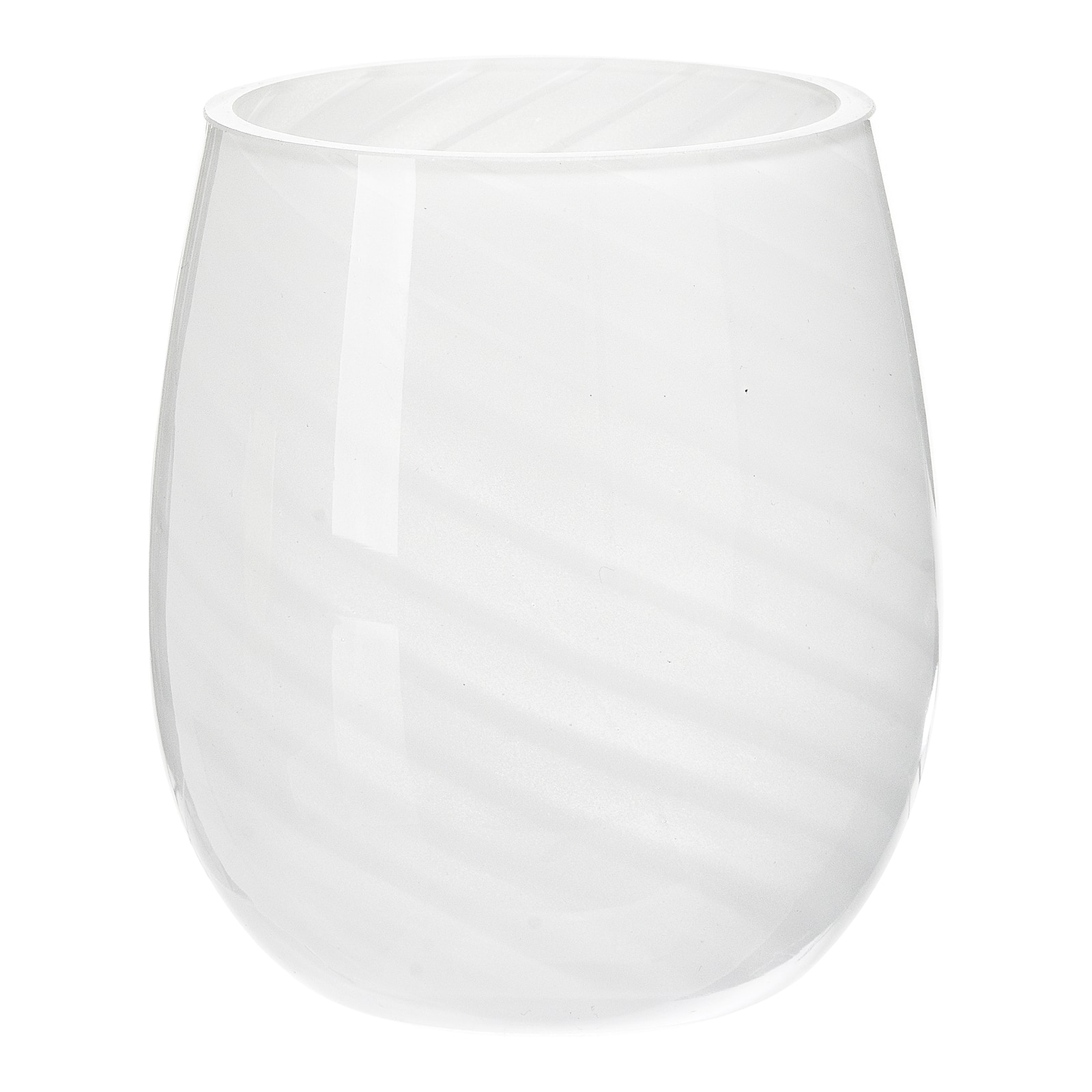 Windlicht Wirbel Weiß, ⌀ 12 cm, H 130 mm