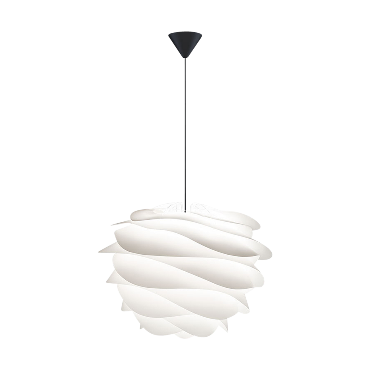 Umage Carmina Medium hanglamp white - met koordset zwart - Ø 48 cm