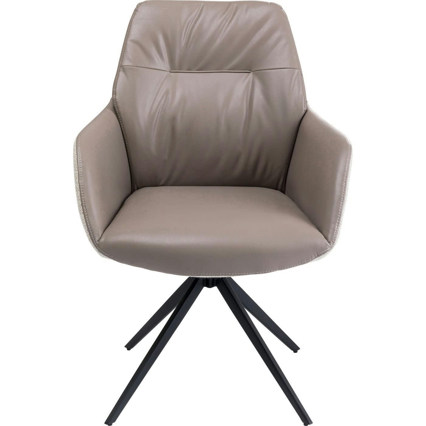 AMIRA - Chaise avec accoudoirs pivotante Amira grise Kare Design