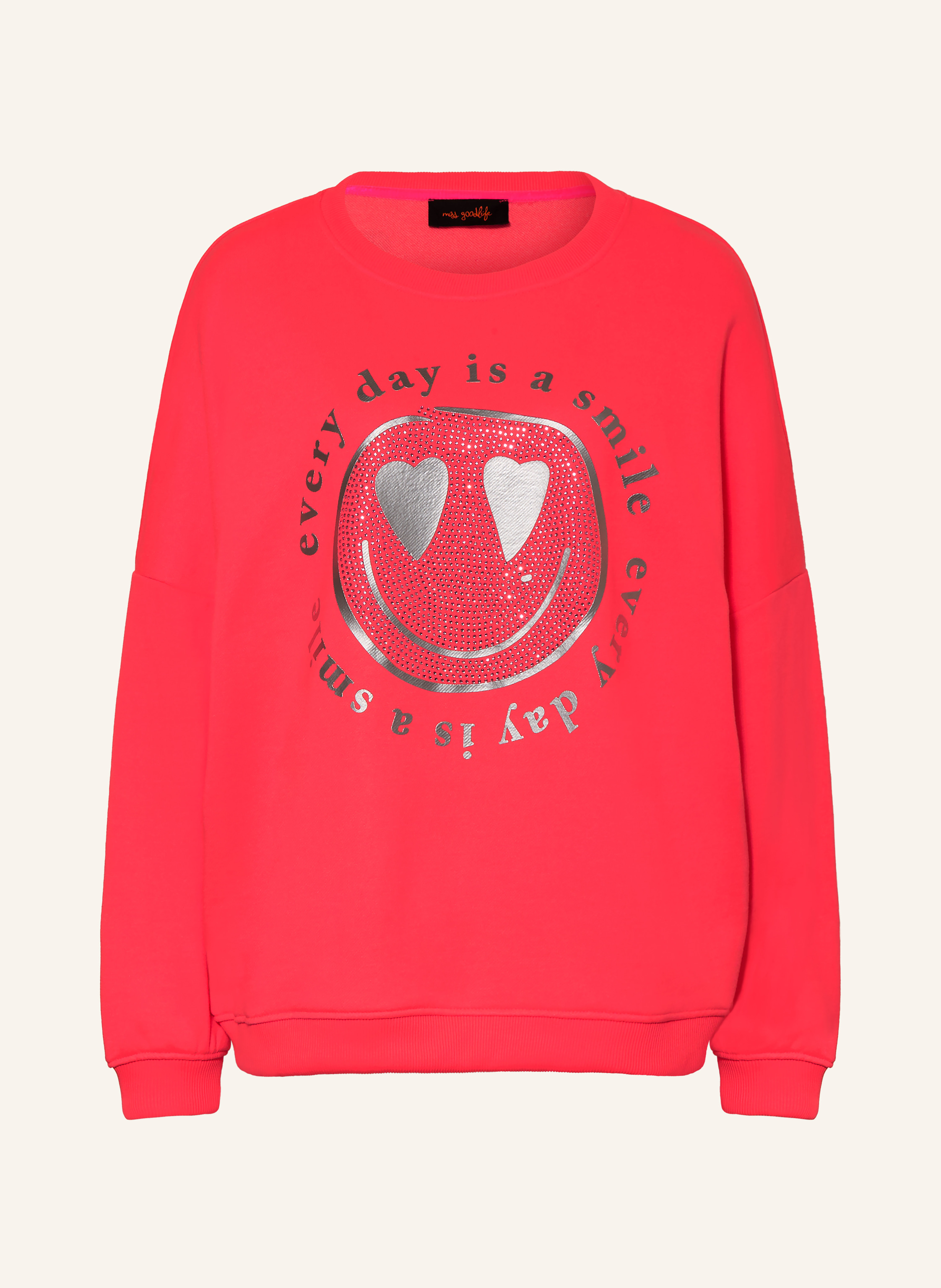 miss goodlife Oversized-Sweatshirt mit Schmucksteinen