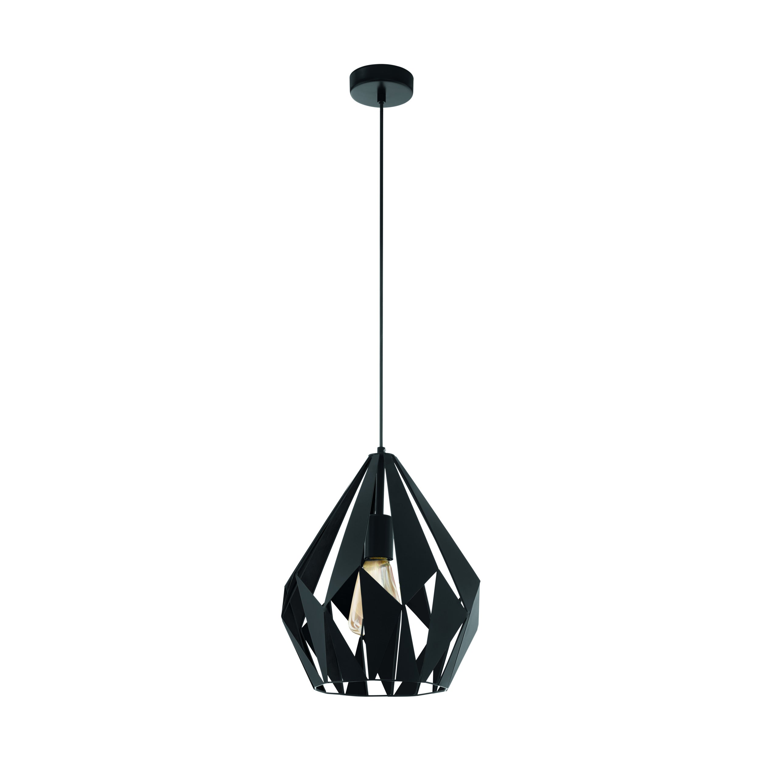 EGLO hanglamp Carlton 1 - e27 - ø 31 cm - zwart
