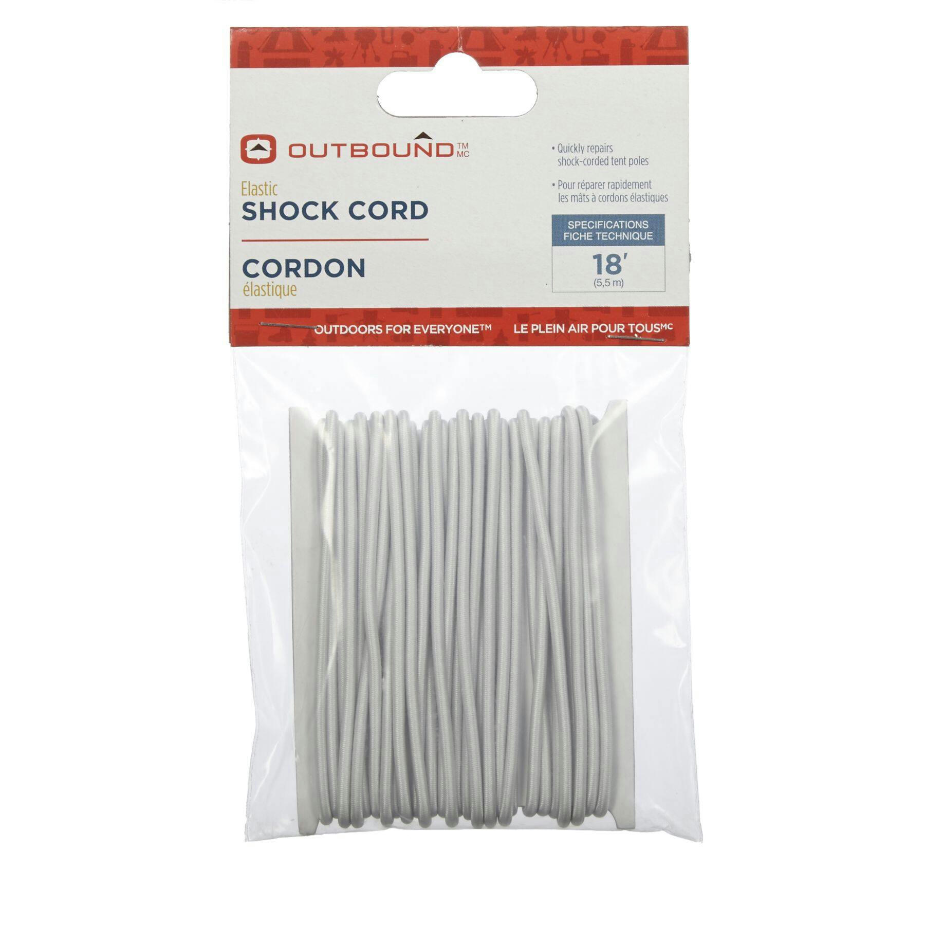 Outbound Multi-Purpose Elastic Shock Cord For Camping Tents & Tarps, 18-ft