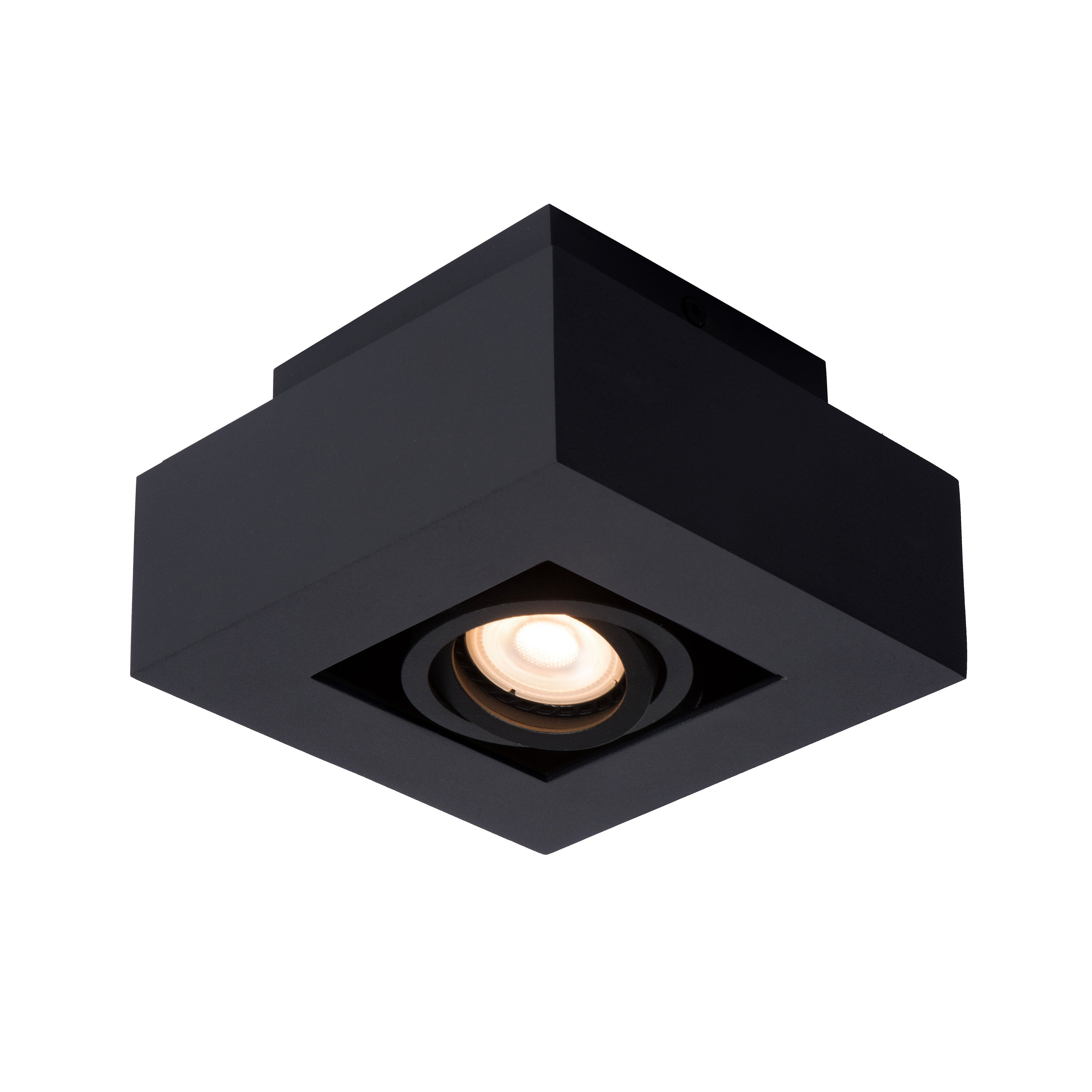 Lucide XIRAX Plafondspot - Zwart - 1 x GU10